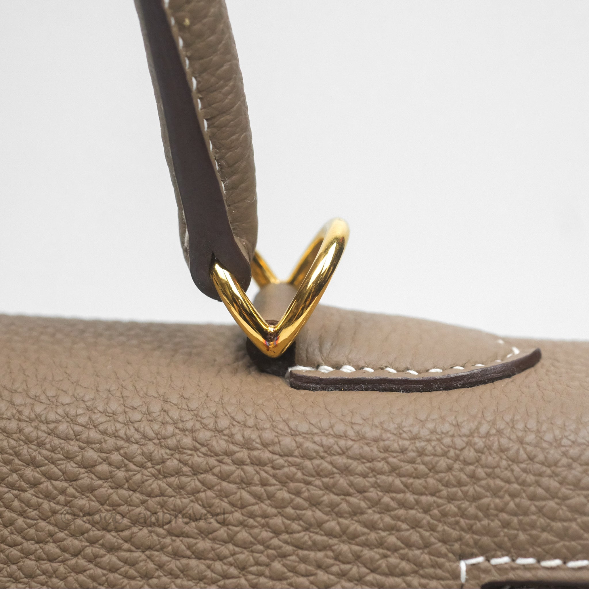 Authentic Hermès Retourne Kelly 25 Bag in Etoupe Togo Leather with Gold Hardware - Luxury Handbag for Women | Perfect for Work, Travel & Special Occasions