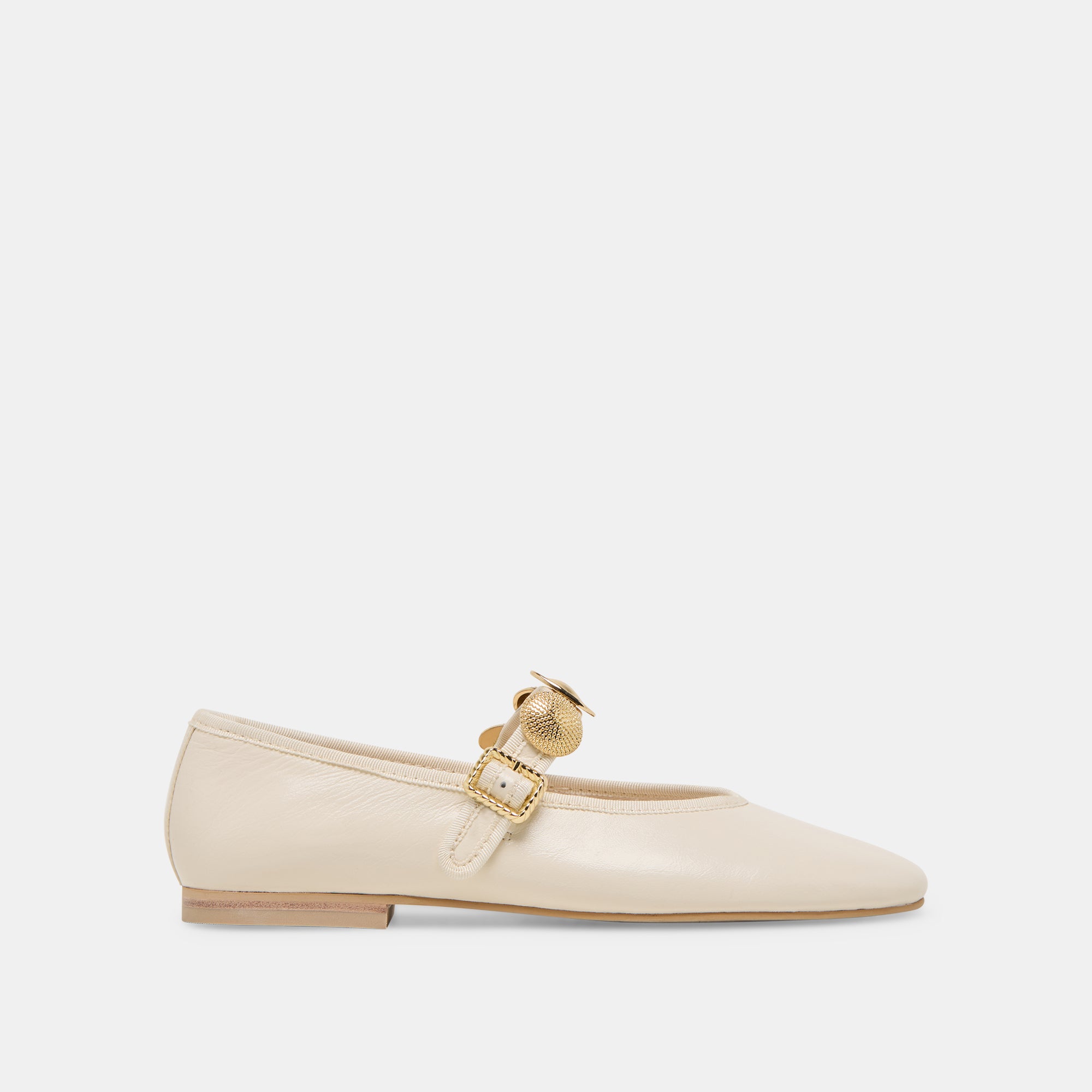 RELAN Women's Ballet Flats - Genuine Leather Comfortable Slip-On Shoes for Women | Casual & Office Wear | Off-White Color