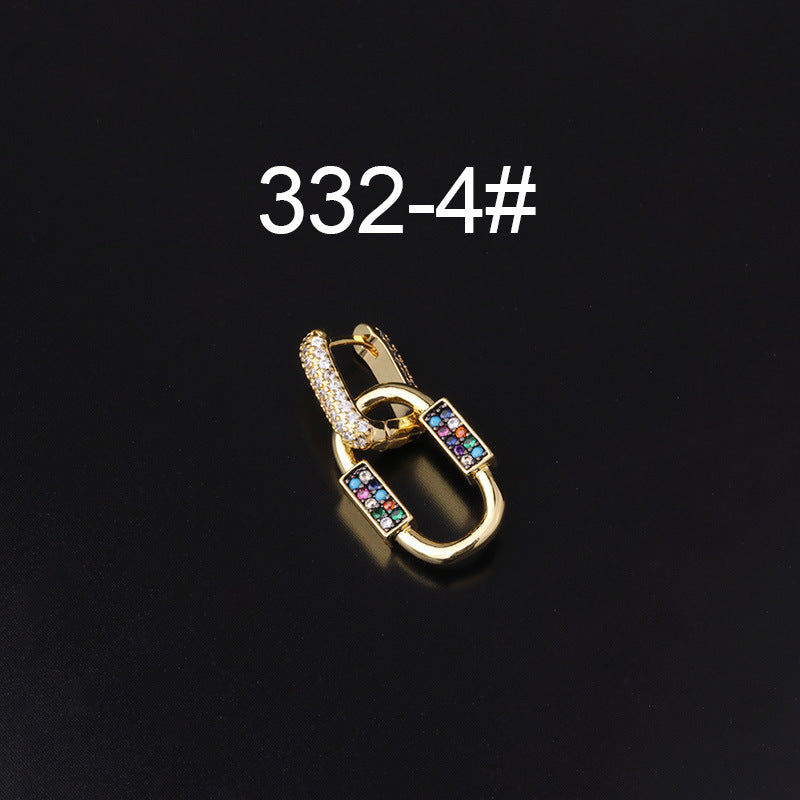 18K Gold Bohemian Chain Link Dangle Huggie Hoop Earrings for Women | Trendy Boho Chic Jewelry | Perfect for Parties, Weddings & Everyday Wear