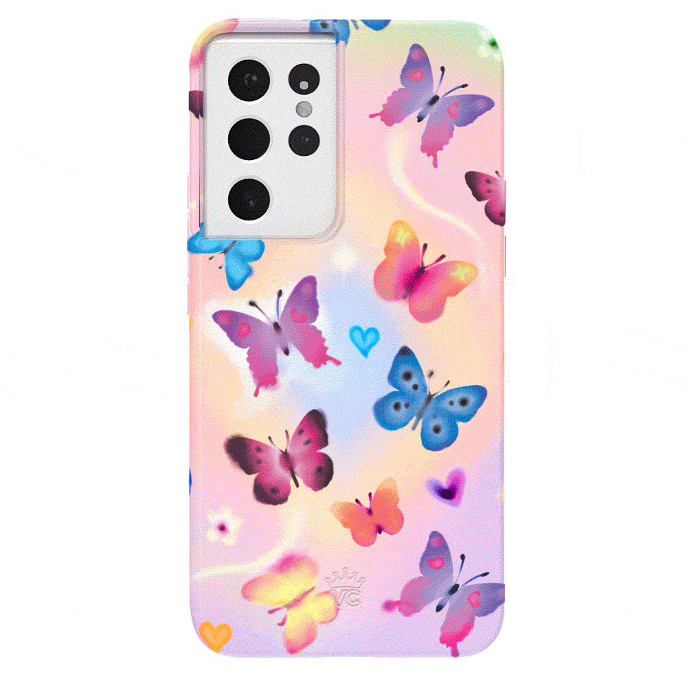 Aura Butterfly Samsung Phone Case - Premium Protective Cover for Samsung Galaxy Series | Perfect for Everyday Use, Travel & Style