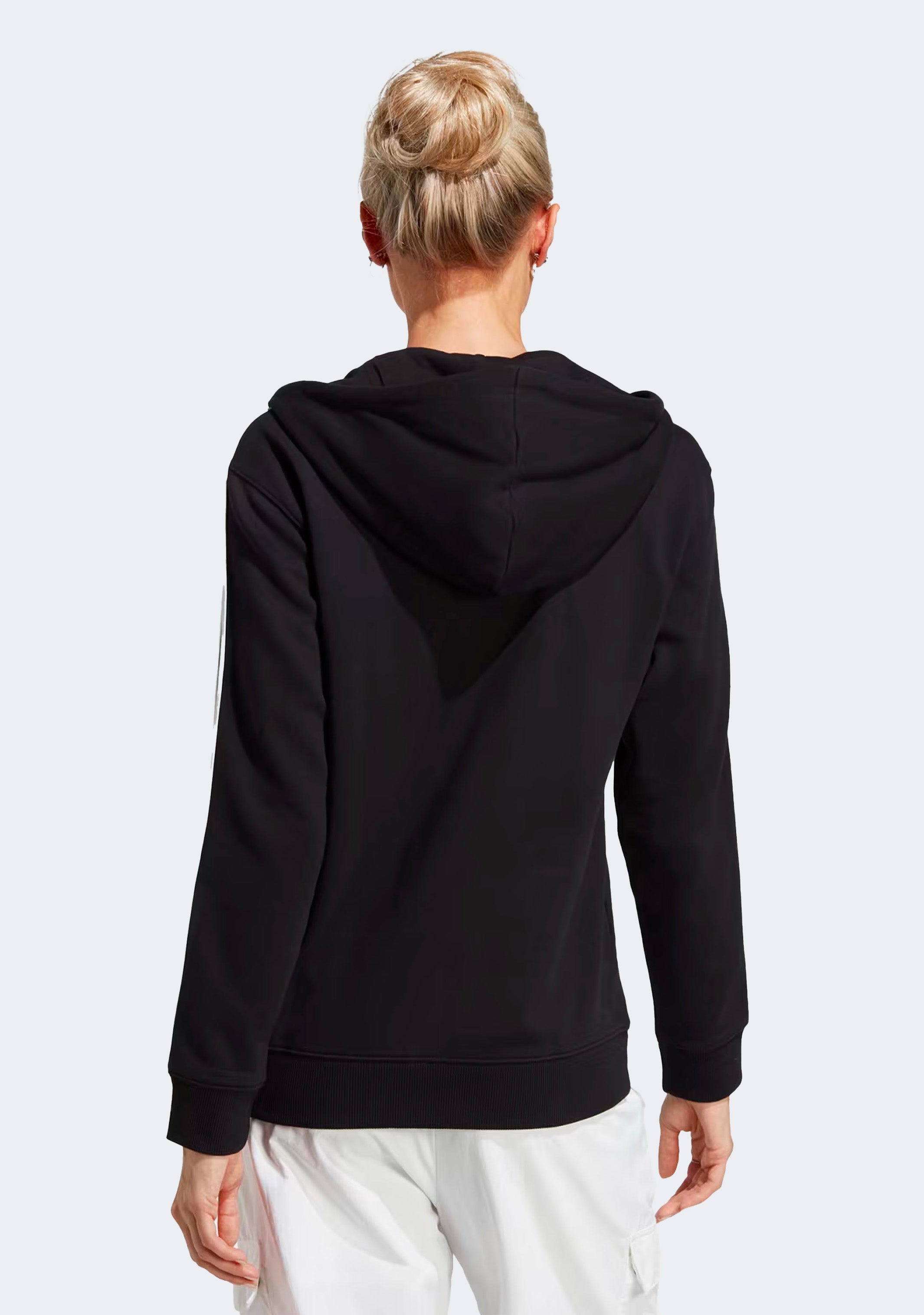 Adidas Women's Fleece 3 Stripes Full Zip Hoodie - Soft Warm Pullover Jacket for Running, Gym & Casual Wear | Athletic Outerwear for Women