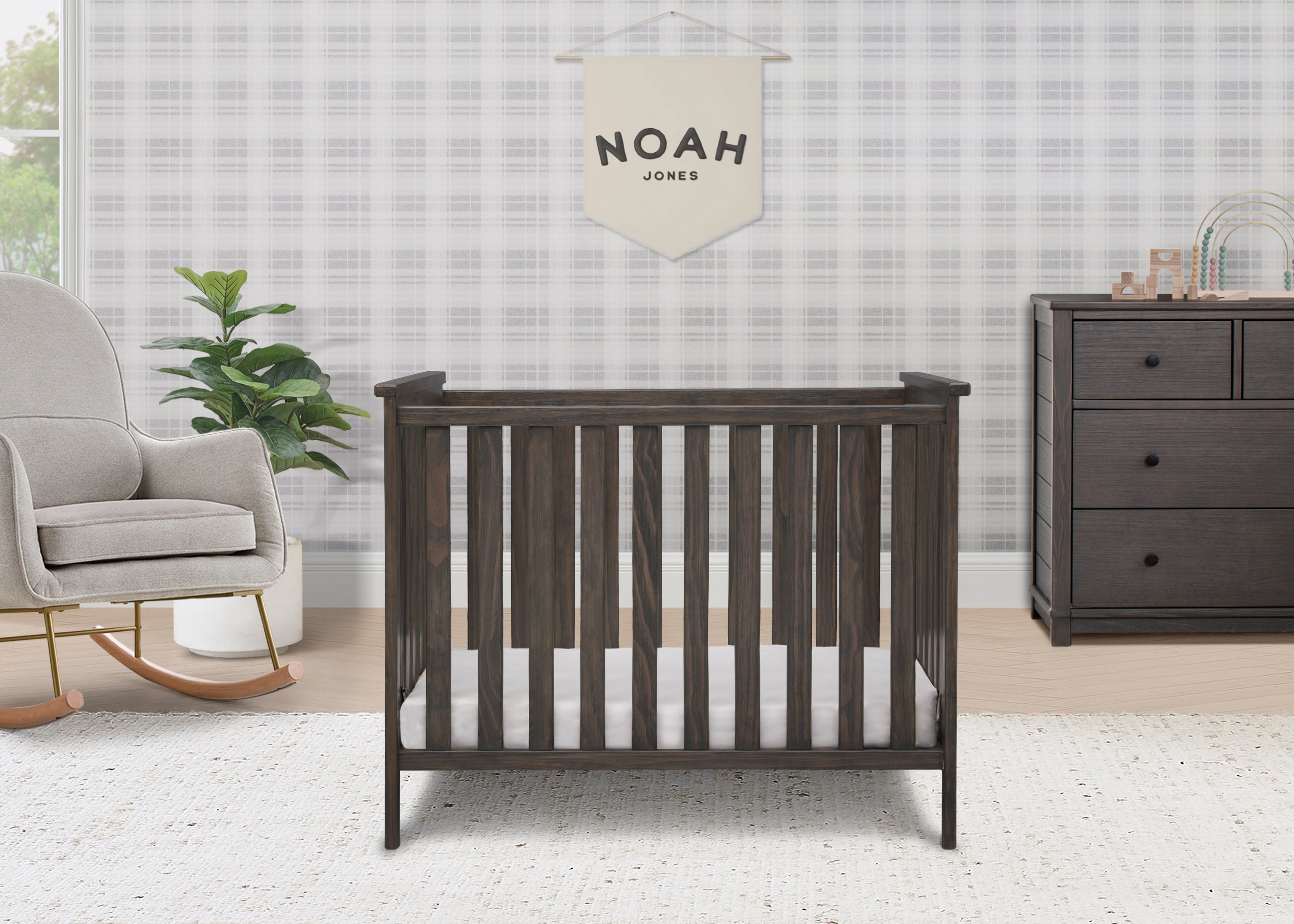 Monterey Mini Crib with Mattress - Compact Baby Bed for Small Spaces | Perfect for Nursery, Bedroom & Travel