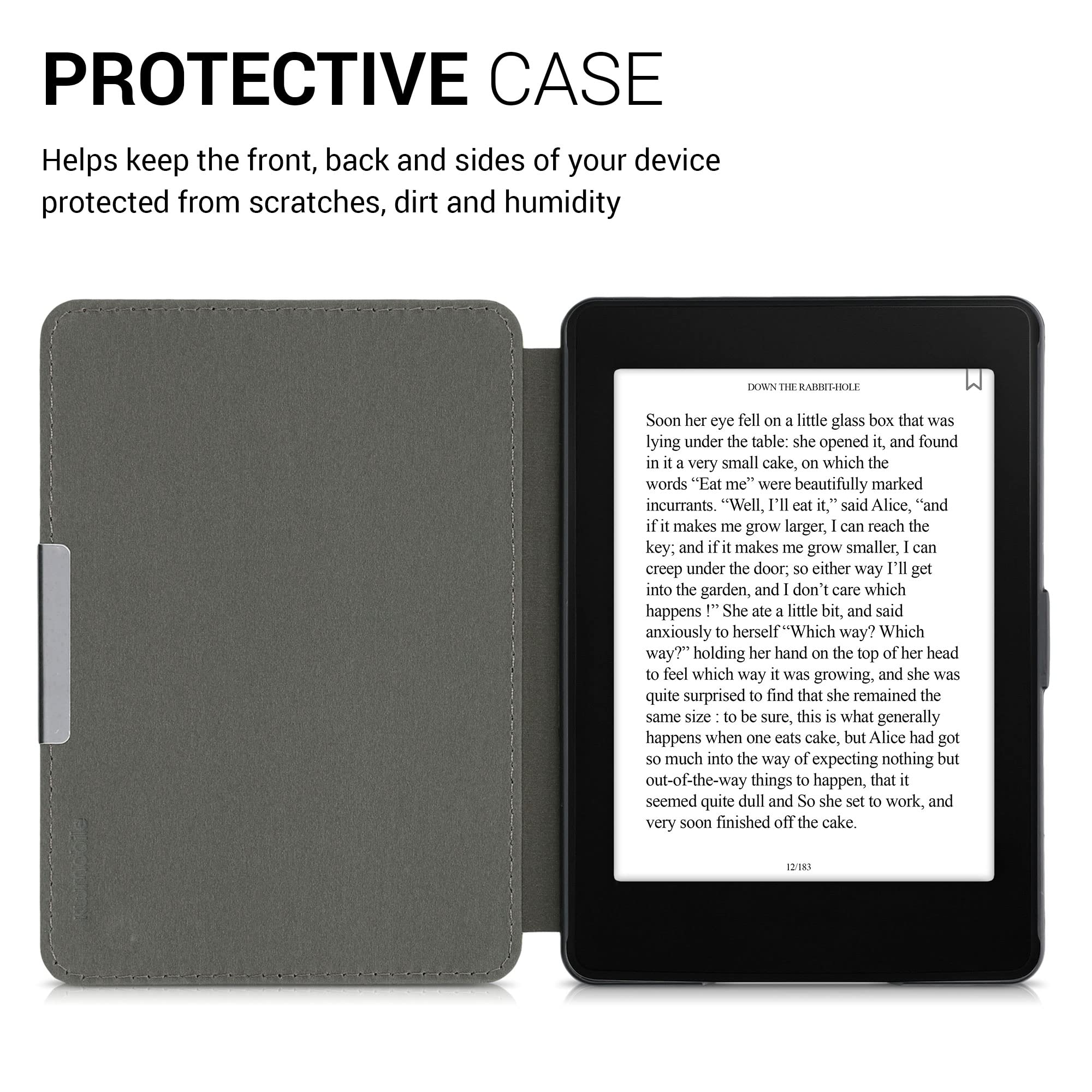 kwmobile Protective Case for Amazon Kindle Paperwhite - Slim eReader Cover with Anti-Slip Grip (Orange/Green/Petrol) - Perfect for Reading, Travel & Daily Commute