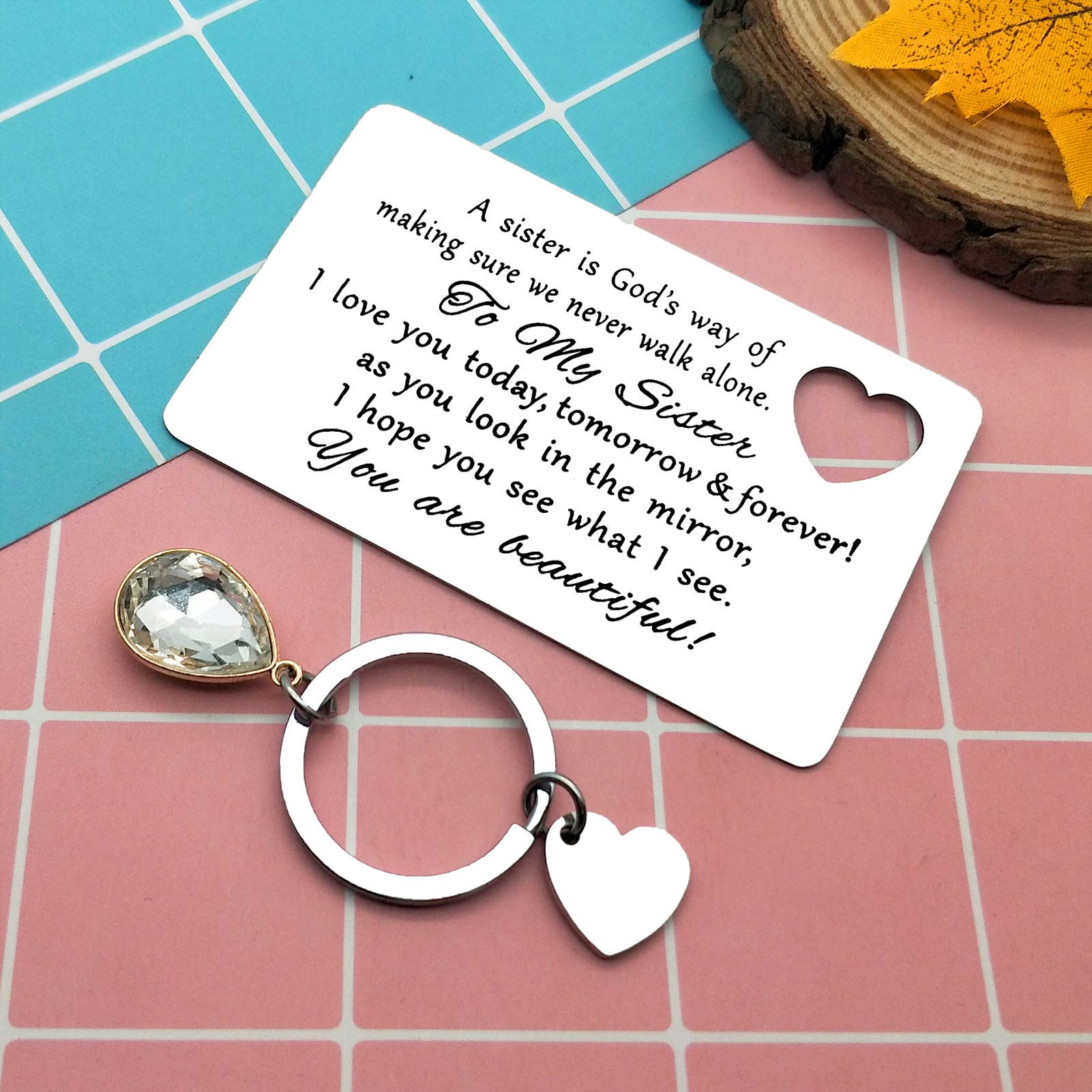Best Sister Wallet Card - Thoughtful Gifts for Sisters from Brother or Sister | Soul Sister & Bestie Gift for Women | Birthday, Valentine's Day Present | Perfect for Everyday Carry, Special Occasions & Heartfelt Moments