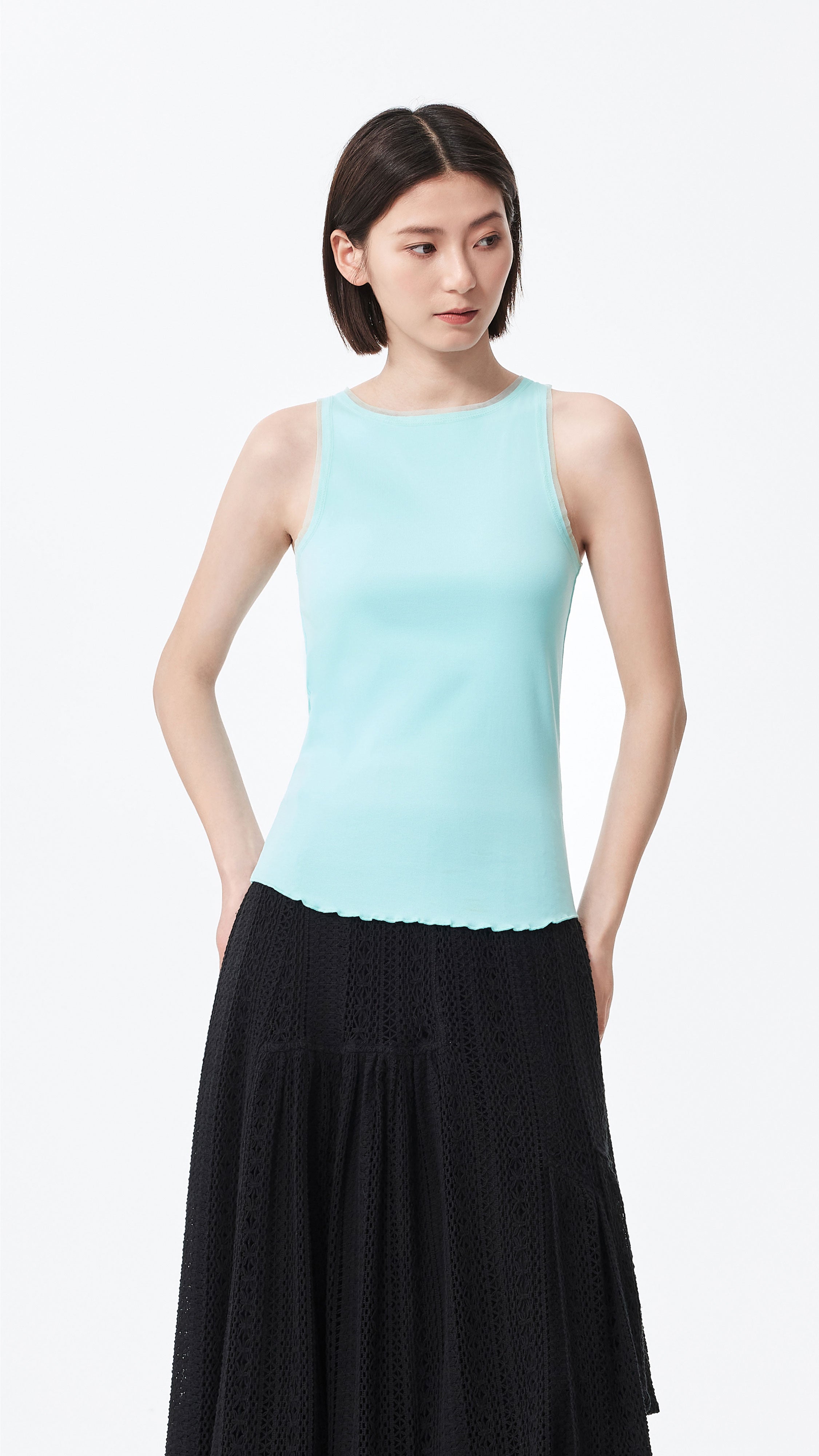 Women's Cutout Tank Top - Breathable Summer Sleeveless Shirt for Workout, Yoga & Casual Wear | Fashionable Gym & Street Style