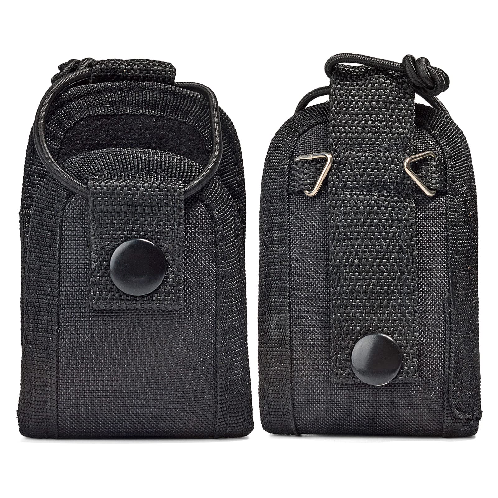 HYS Universal Radio Holster Belt Clip Case - Compatible with Baofeng UV5R, 888S, Motorola Talkabout, Midland, Cobra Walkie Talkies - Hands-Free Belt or Shoulder Strap Mount for Outdoor, Hiking, Camping, Security & Emergency Use