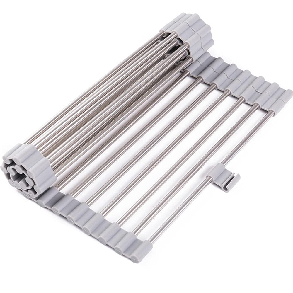 Foldable Over Sink Dish Drying Rack - Countertop & Wall Mount Space Saving Kitchen Organizer | Multi-Functional Dish Drainer for Small Kitchens, Apartments & RVs