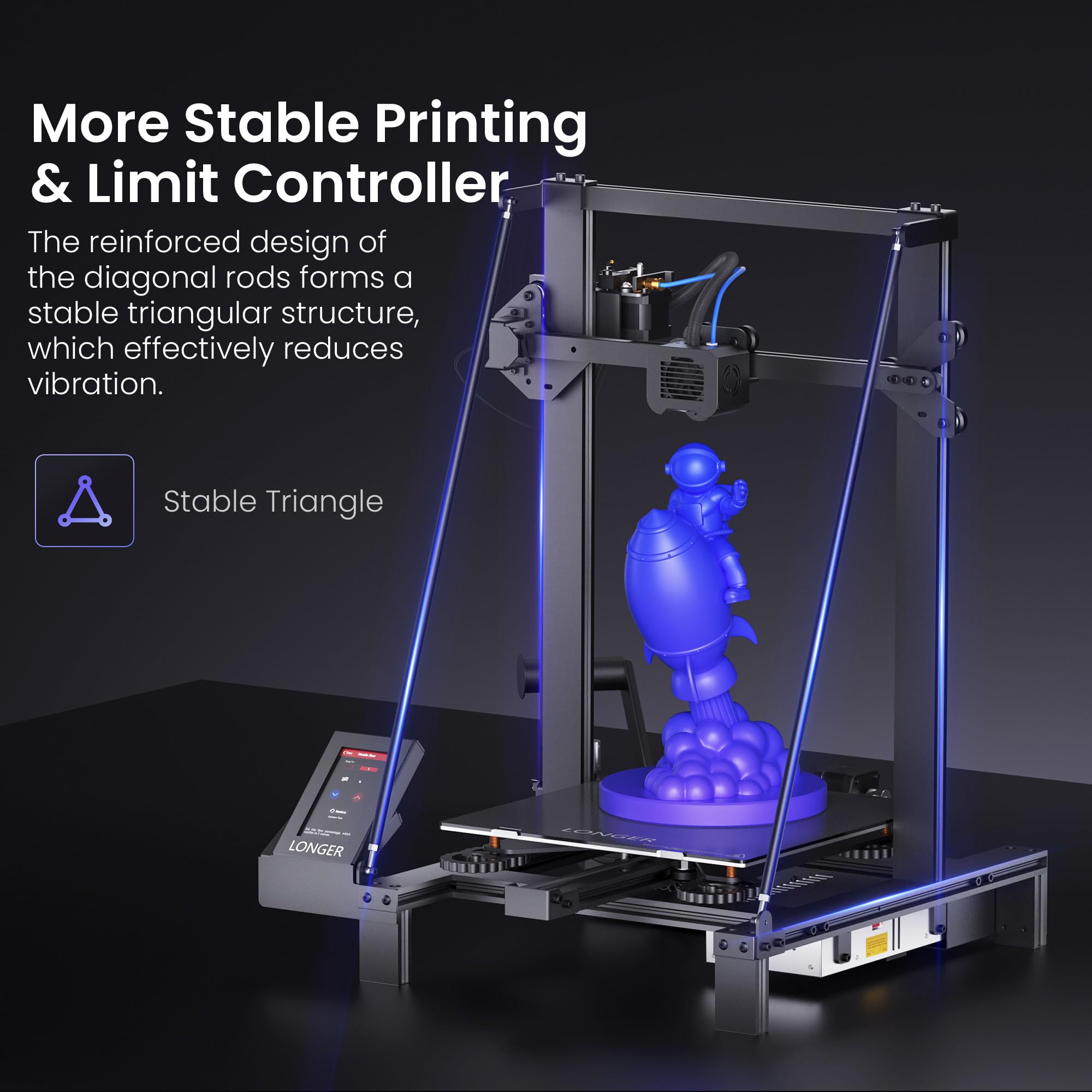 LGT LK5 Pro 3D Printer with Dual Blower Kit - Large Build Volume 300x300x400mm - Open Source DIY 3D Printing - Removable Glass Bed & Resume Print Function - Perfect for Home, School & Makerspace Projects