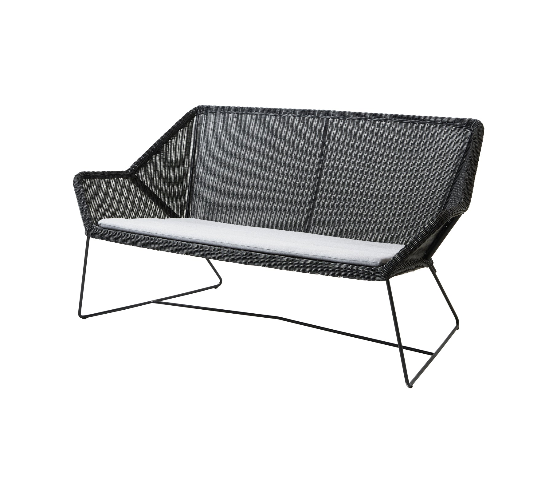 Breeze 2-Seater Outdoor Garden Sofa - Waterproof Wicker Patio Furniture Set for Backyard, Porch & Poolside Relaxation