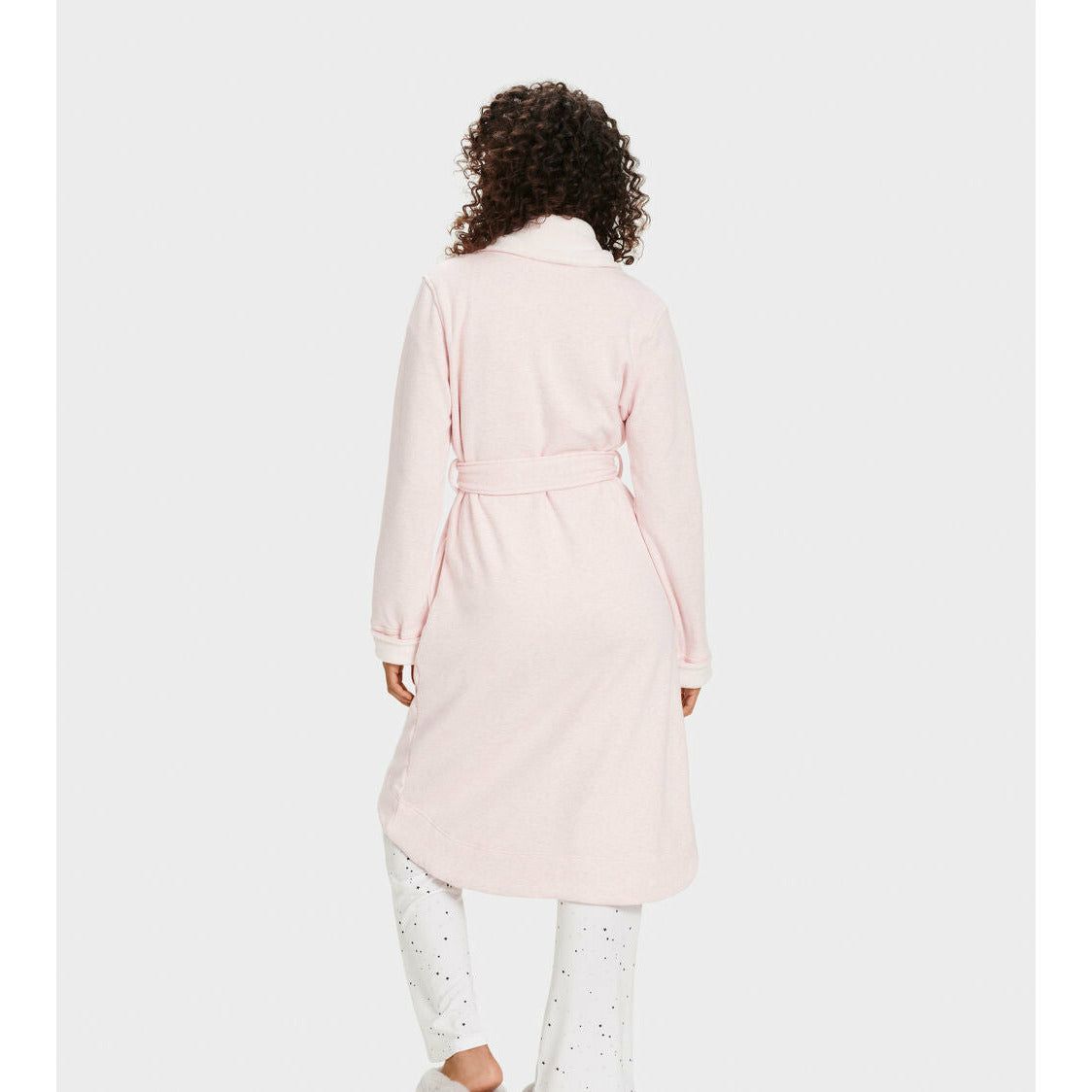 UGG Women's Duffield II Robe in Seashell Pink Heather - Cozy Fleece Bathrobe for Spa, Lounge & Home Relaxation
