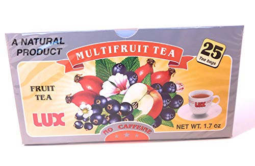 Premium Lux Fruit Tea - Caffeine-Free Multifruit Blend, 25 Tea Bags | Natural Polish Herbal Tea for Relaxation & Wellness | Perfect for Afternoon Tea, Gift Giving & Stress Relief