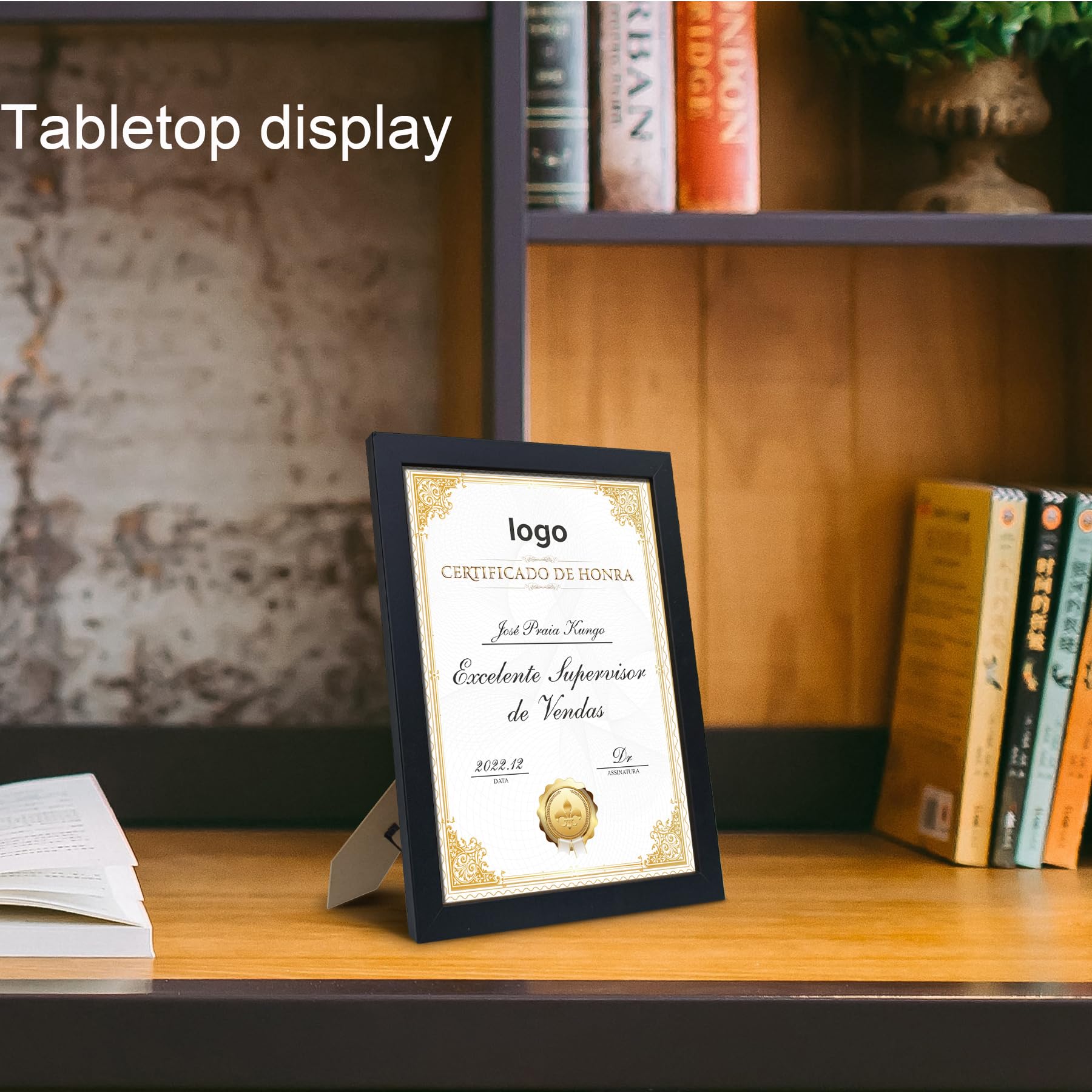 8.5 x 11 Black Picture Frame - Tabletop or Wall Mount Photo Display for Home, Office & Gifts (1 Pack) | Perfect for Family Photos, Graduation Pictures & Wall Decor