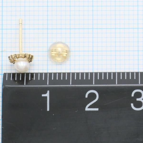 18K Yellow Gold Pearl Earrings for Women - Classic Elegant Stud Earrings for Wedding, Party & Everyday Wear