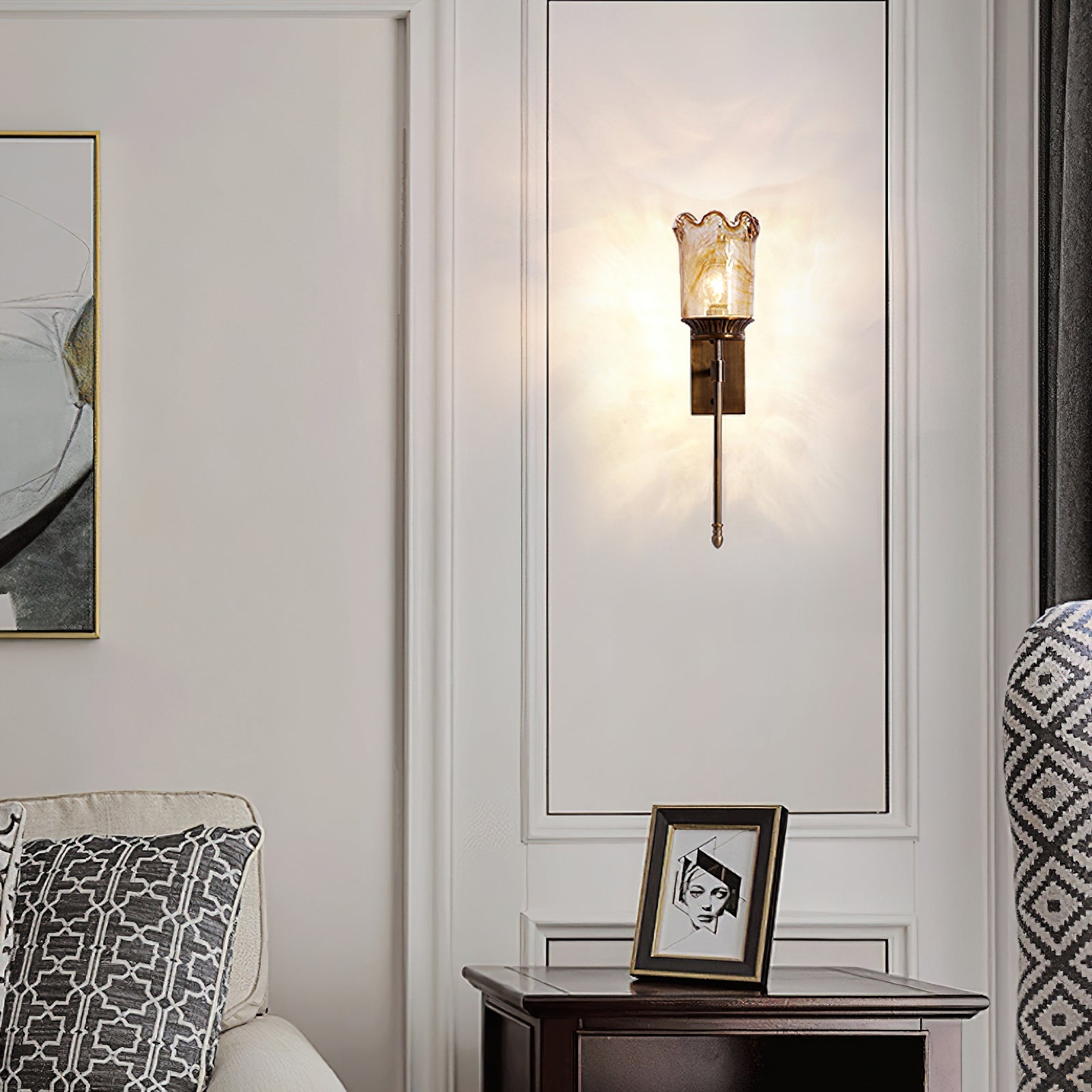 Modern LED Flower Cylinder Wall Lamp - Decorative Lighting for Bedroom, Living Room & Hallway - Energy Efficient Dimmable Sconce Light Fixture