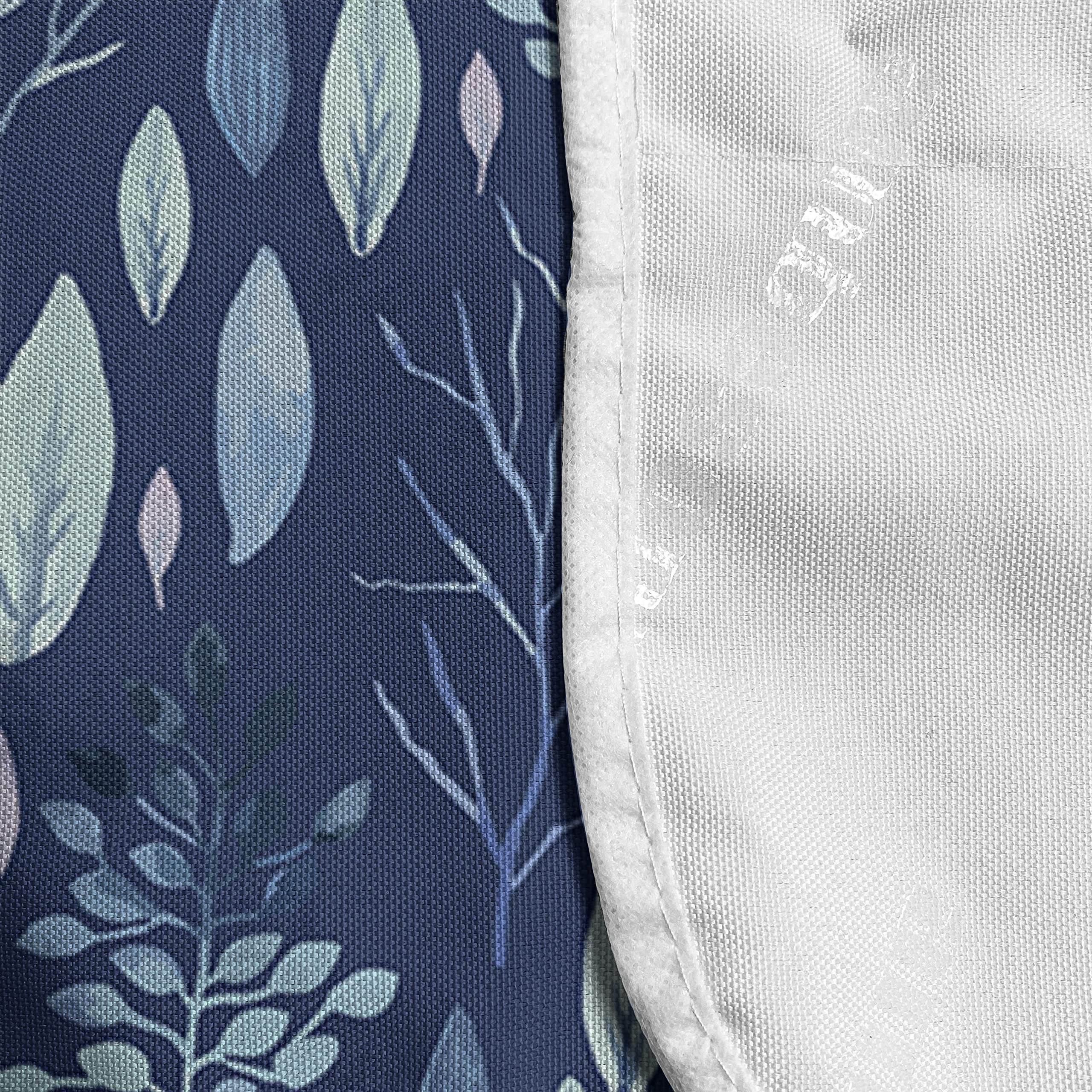 Ambesonne Blue Microwave Oven Cover - Waterproof Floral Kitchen Organizer with Pockets, 36