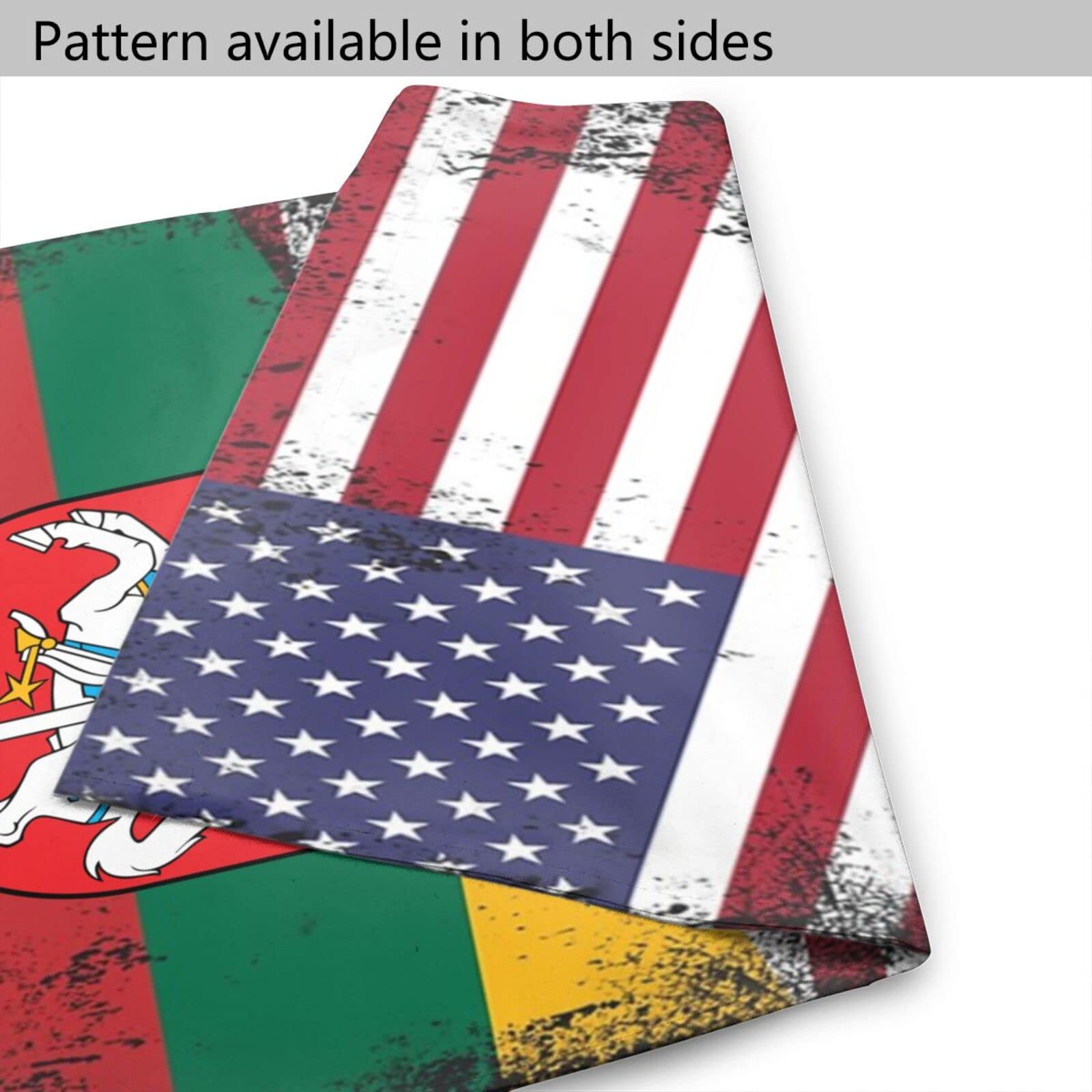 USA & Lithuania Double Sided Garden Flag - Half American Half Lithuanian Flag for Outdoor Decor, Yard, Home, Patio | Perfect for International Events, Cultural Celebrations & Patriotic Displays