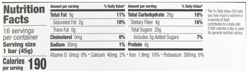 Larabar Chocolate Chip Brownie Protein Bars - Gluten Free, Vegan Snacks - 1.6 Oz (Pack of 64) - Perfect for On-the-Go Energy, Hiking & Healthy Office Snacks