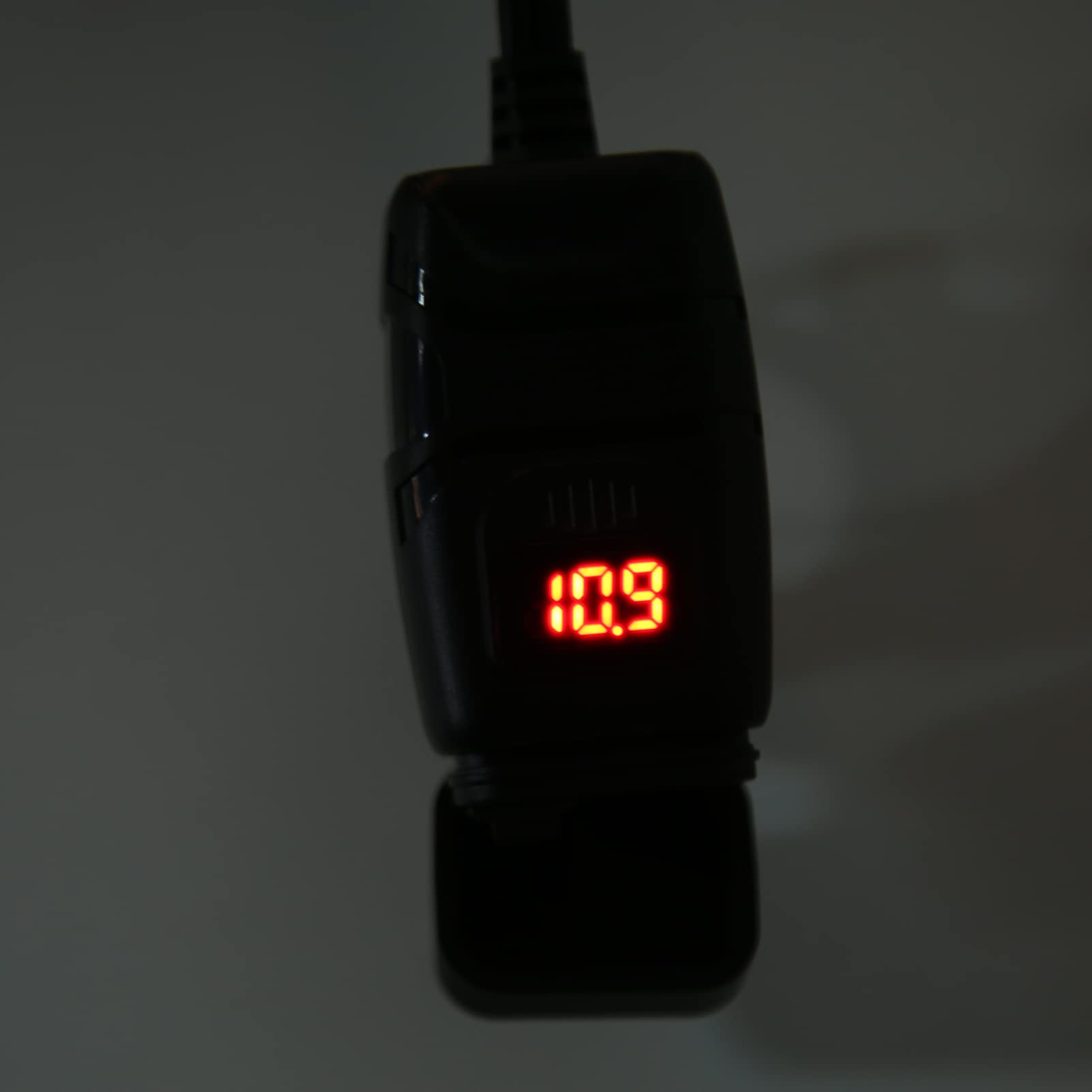 Motorcycle Dual USB SAE to USB Adapter with Cover Switch - Fast Charging & Built-in Voltmeter for Phone & Tablet - Perfect for Road Trips & Motorcycle Accessories