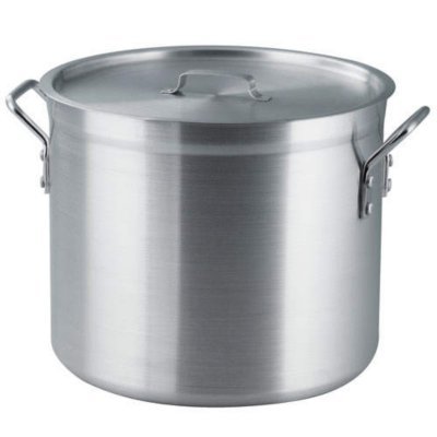 24 Qt. Aluminum Stock Pot with Lid (4 Pack) - Heavy Duty Cooking Pot for Soups, Stews & Pasta - Perfect for Restaurants, Catering & Home Kitchens