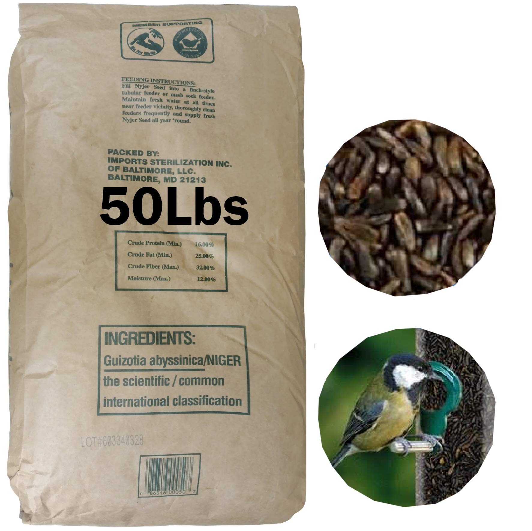 Premium Nyjer Seeds for Wild Birds - High Energy Thistle Food for Finches & Backyard Birds - Ideal for Bird Feeders & Garden Feeding Stations