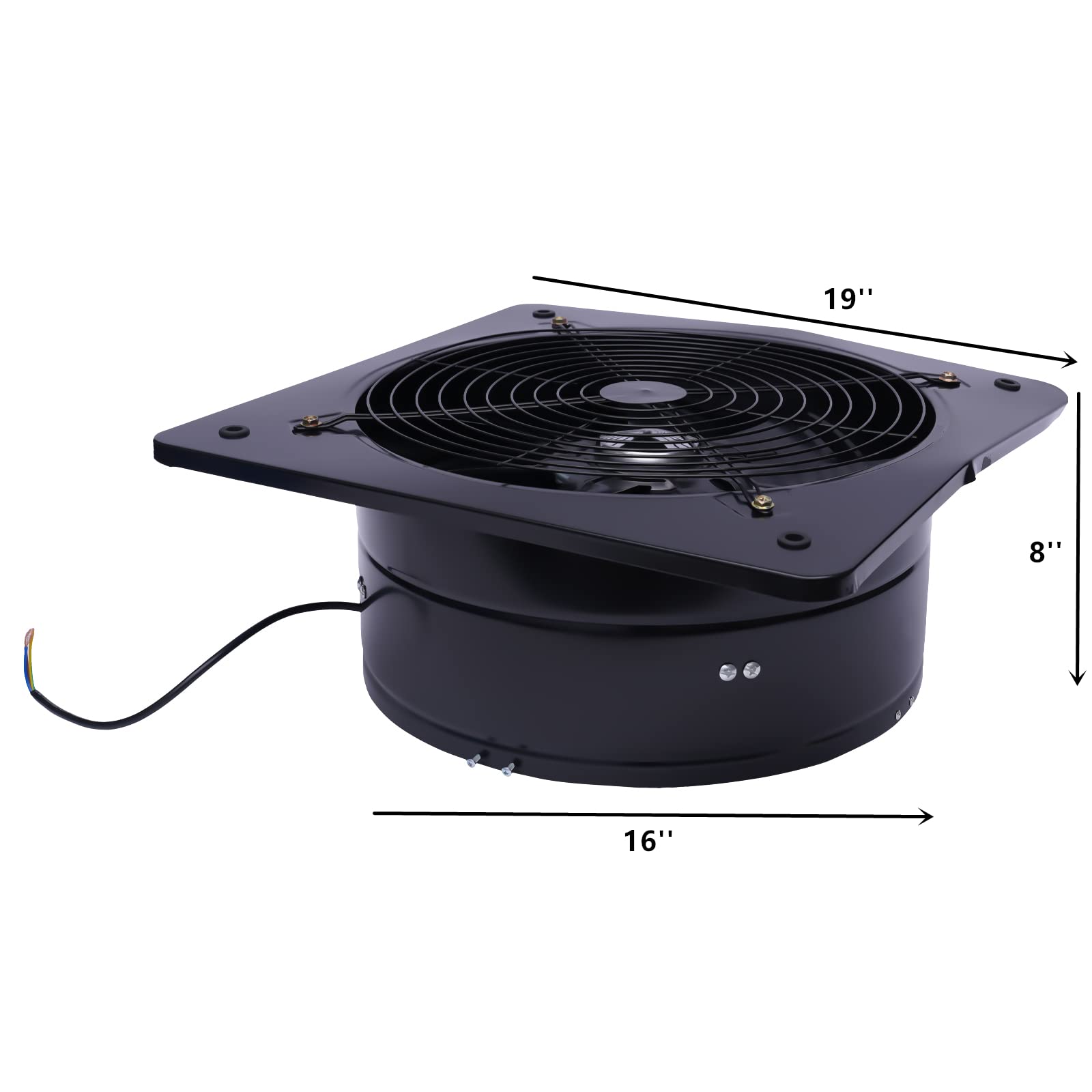 Gdrasuya10 16'' Explosion Proof Industrial Fan - 750W High Power Axial Flow Blower, 4700CFM Ventilation System for Factories & Workshops | Heavy Duty Exhaust Fan with 2800RPM | Perfect for Hazardous Environments, Chemical Plants & Warehouse Ventilation