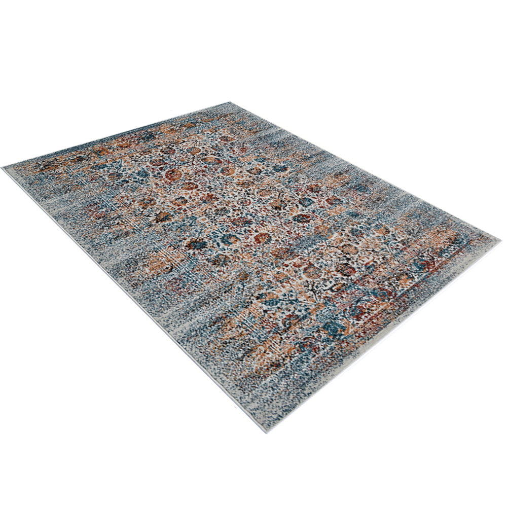 Premium Machine Woven Rug - Soft & Durable Area Rug for Living Room, Bedroom - Non-Slip Home Decor Carpet (5x8 ft, Beige)