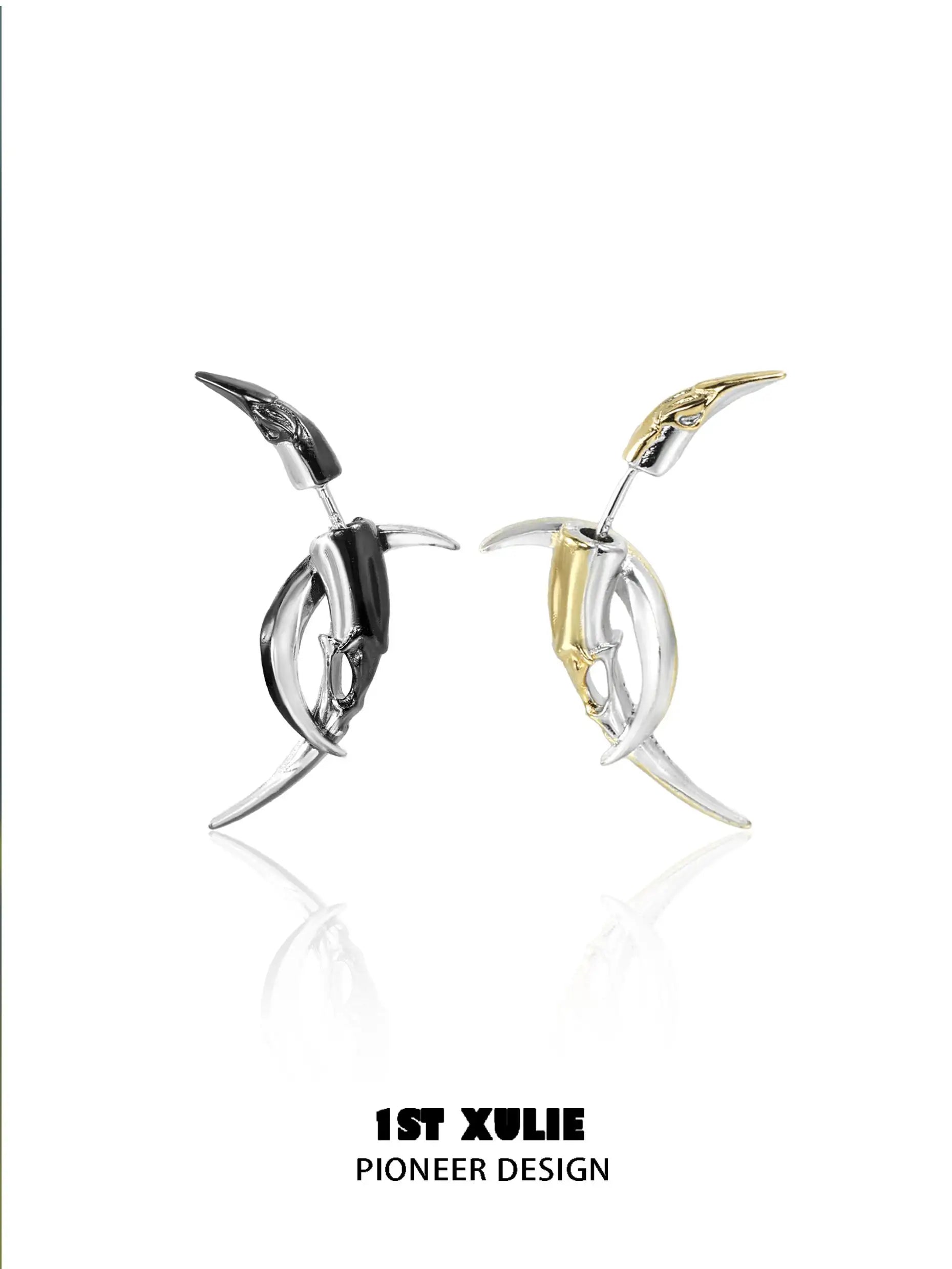 925 Sterling Silver Crescent Moon Barbed Earrings for Women - Hypoallergenic Dangle Earrings for Everyday Wear & Special Occasions