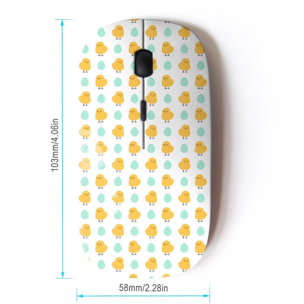 2.4G Wireless Optical Computer Mouse - Cute Yellow Baby Chicken Design for Laptop & PC | Perfect for Office, Home, and Gaming Use