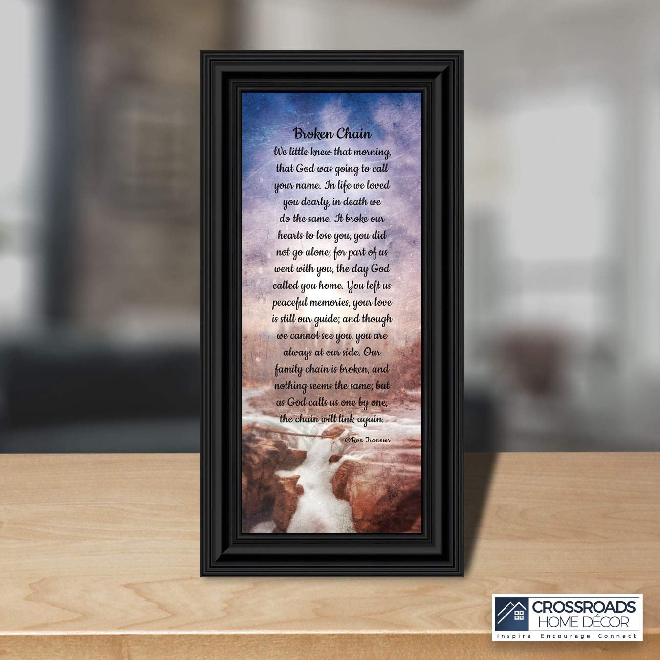Broken Chain Memorial Frame - Sympathy Gift for Loved Ones | Home Décor & Remembrance