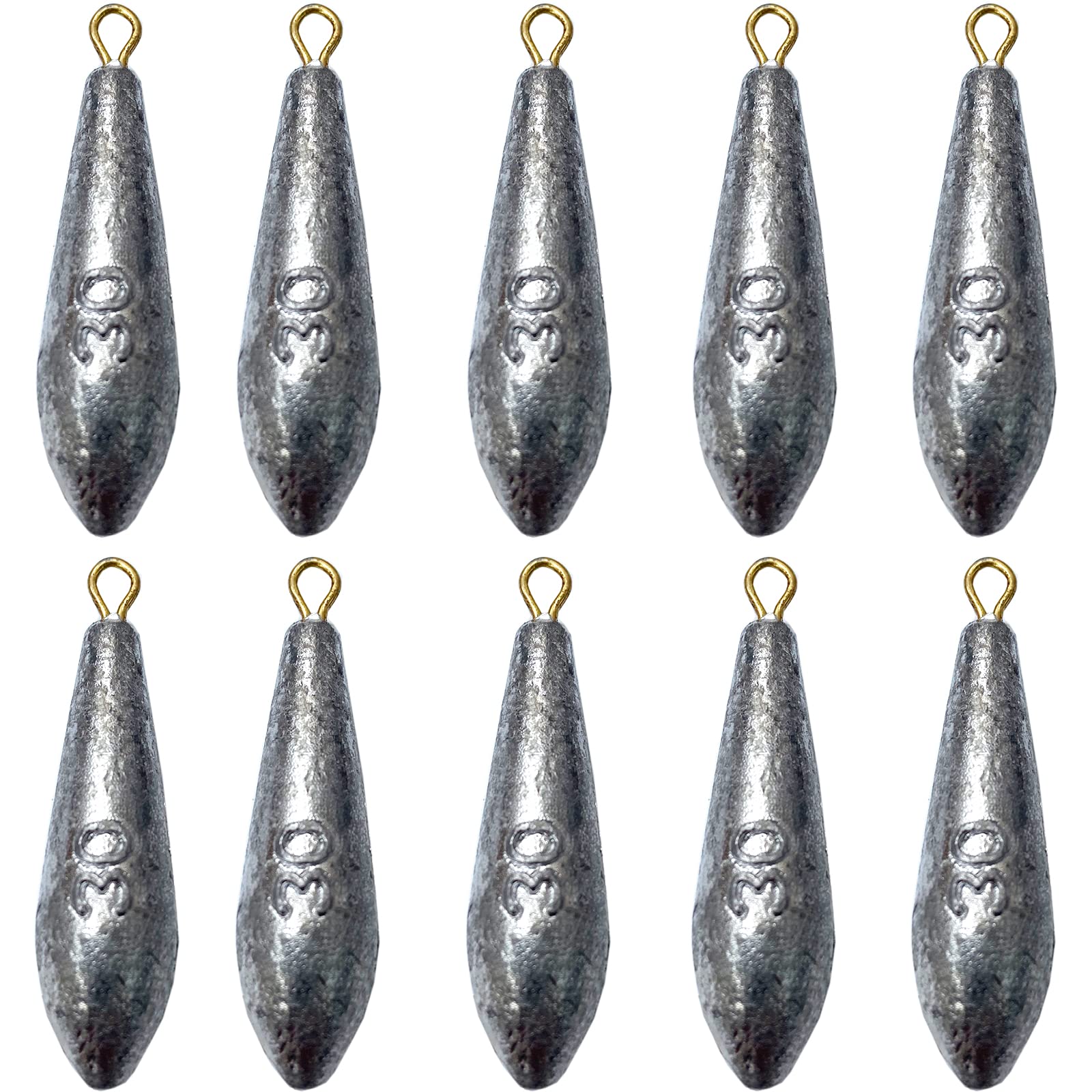 Premium Bullet & Streamlined Fishing Sinkers - Lead Weights for Bottom Fishing in Freshwater & Saltwater - Ideal for Bass, Catfish & Deep Sea Angling