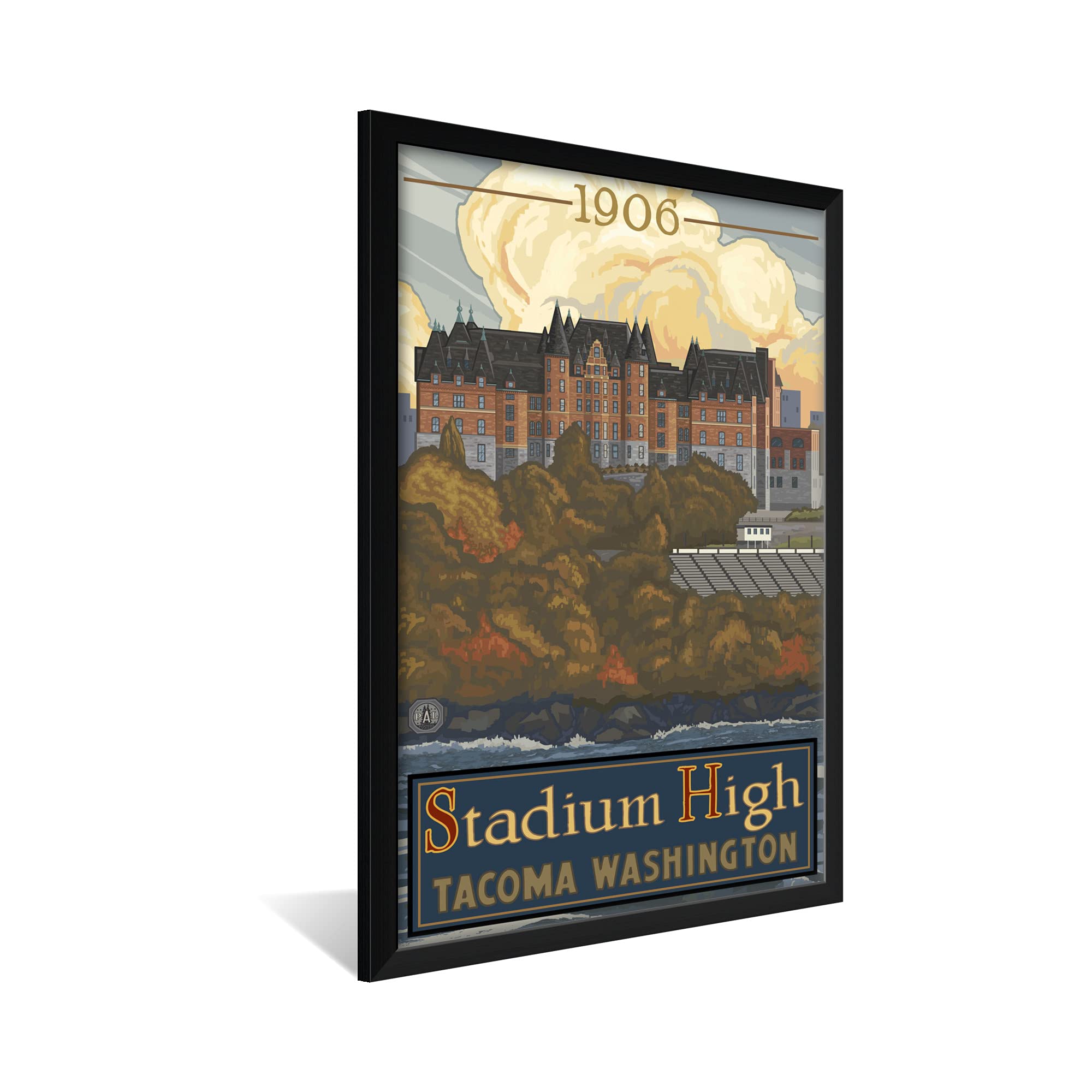 Stadium High School Tacoma Washington Framed Art Print - 26