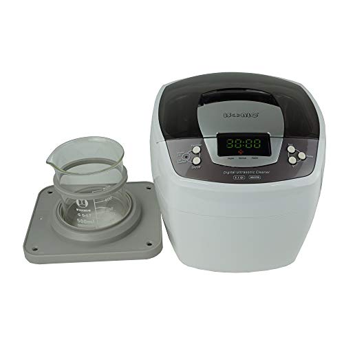 iSonic P4810+BHK01B Commercial Ultrasonic Cleaner with 500ml Beaker Holder Set - Professional Jewelry, Dental Tools & Liposomal Vitamin C DIY Cleaning Solution for Home & Lab Use