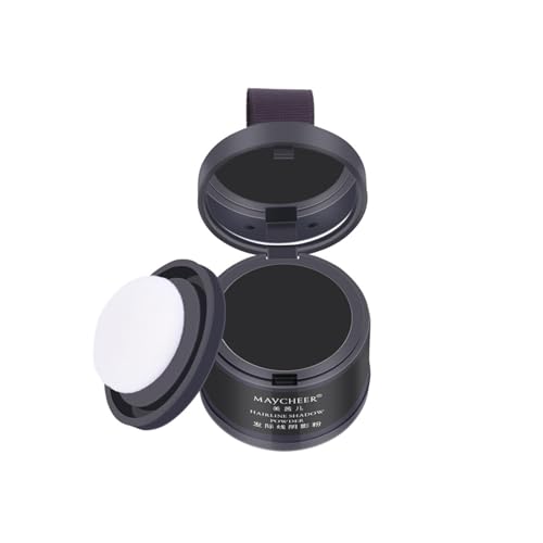 Veinsgrain Hair Color Powder - Natural Hair Shading & Toppers for Instant Coverage (Black) | Perfect for Root Touch-Ups, Gray Coverage & Everyday Styling