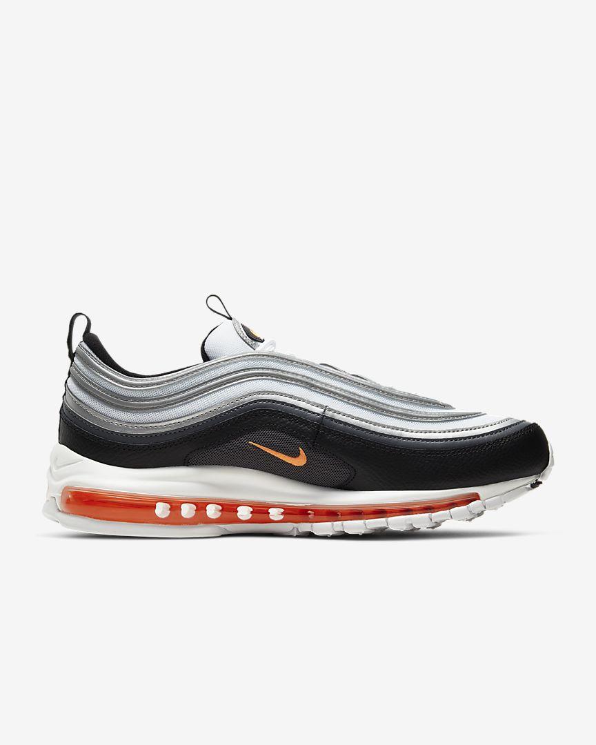 Nike Air Max 97 Running Shoes for Men - Black & Orange Retro Sneakers for Casual Wear, Gym & Street Fashion