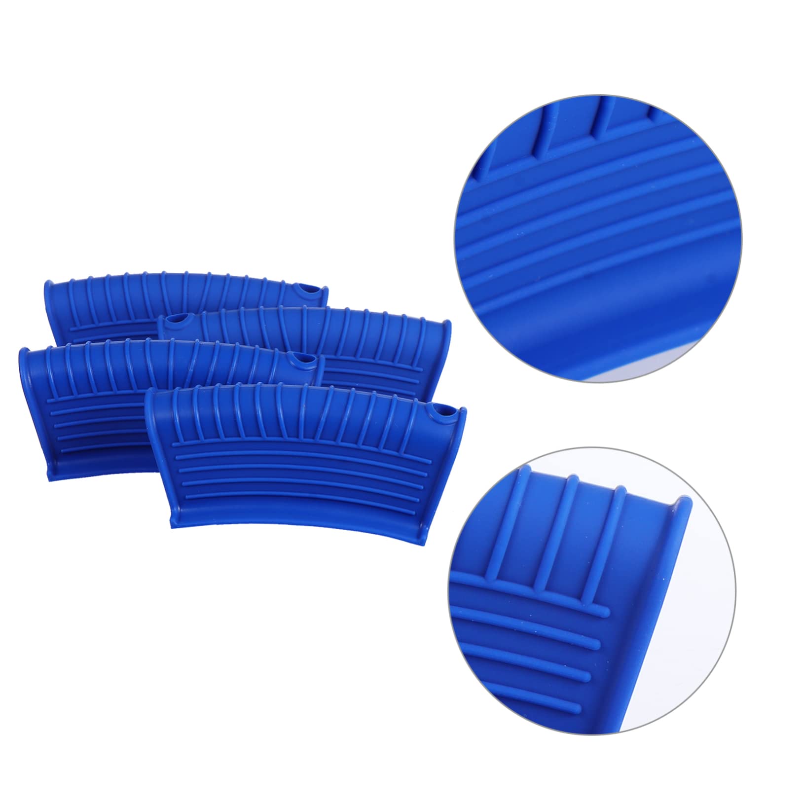 4pcs Silicone Pot Handle Covers - Heat Resistant, Non-Slip Pan Handle Sleeves for Safe Cooking - Perfect for Kitchen, Camping & Outdoor Use