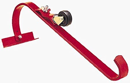Qual-Craft Heavy Duty Steel Red Ladder Hooks (1-Pack) - Secure Storage Solution for Ladders, Tools & Equipment - Perfect for Garage, Workshop & Construction Sites