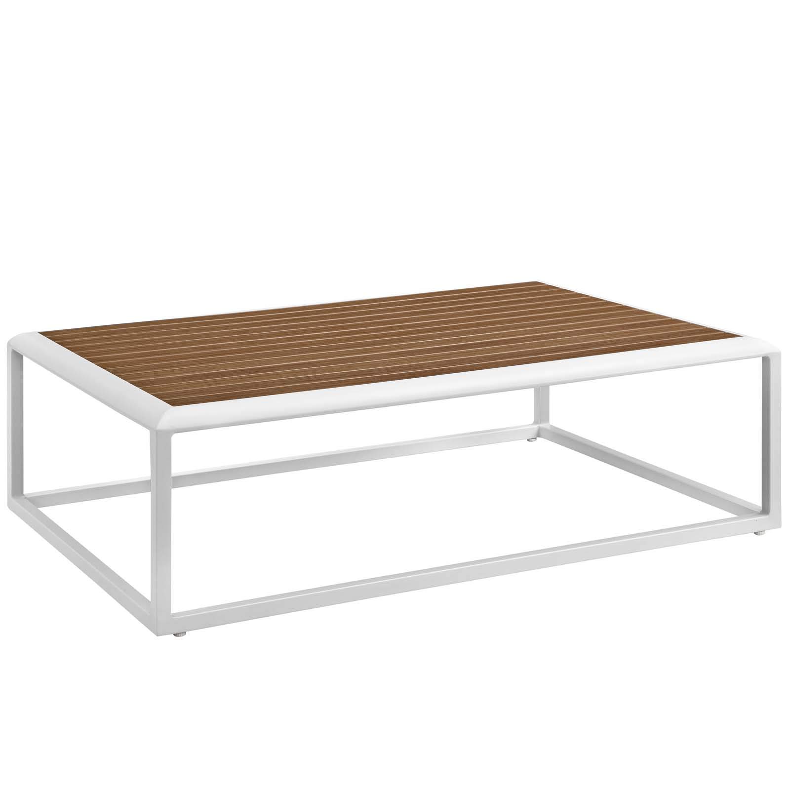 Modern Contemporary Outdoor Patio Furniture Set - Aluminum Frame with White & Gray Fabric Cushions - Includes Chair, Sofa & Table - Perfect for Garden, Poolside & Backyard Relaxation