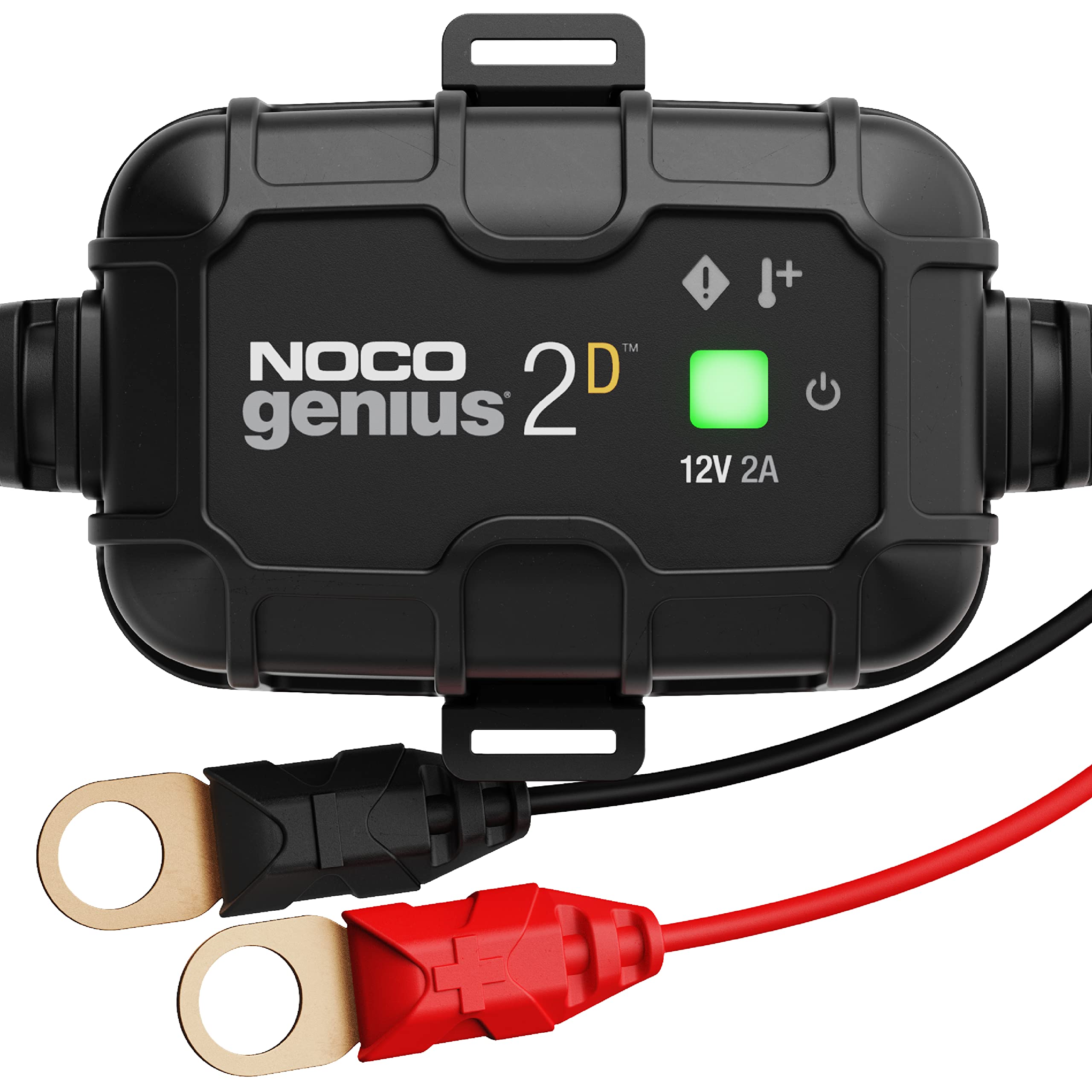 NOCO GENIUS2D 2A Smart Onboard Car Battery Charger - 12V Automotive Charger, Battery Maintainer, Trickle & Float Charger with Desulfator - Perfect for Marine Boats, ATVs, Trucks & Deep Cycle Batteries - Ideal for Winter Storage, RV Camping & Vehicle Maintenance