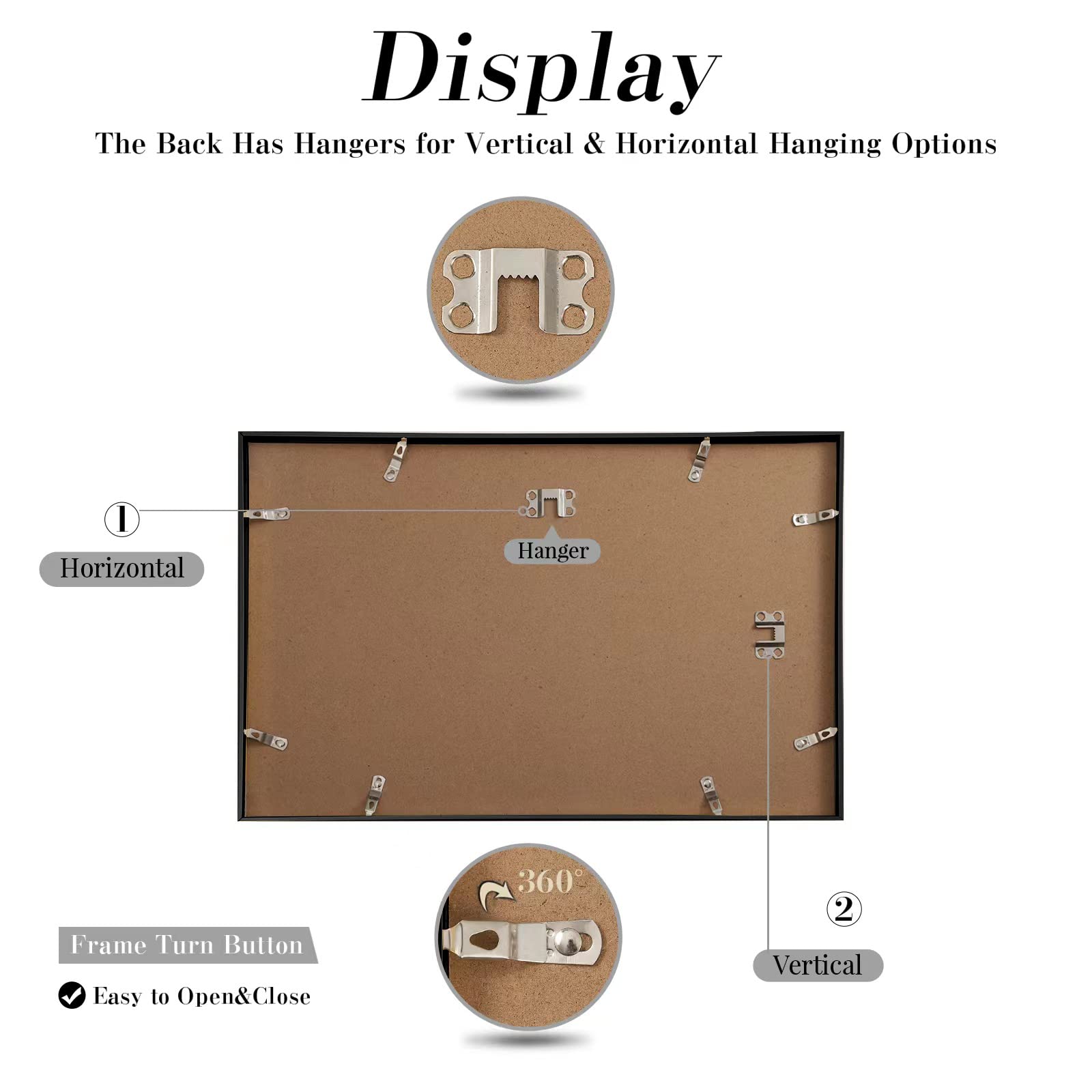 Wyooxoo 11x17 Picture Frame - Black Aluminum Poster Frame with Plexiglass, Display 9x15 Photos with Mat or 11x17 Without Mat - Perfect for Wall Gallery, Home Decor, Office & Artwork Display (11