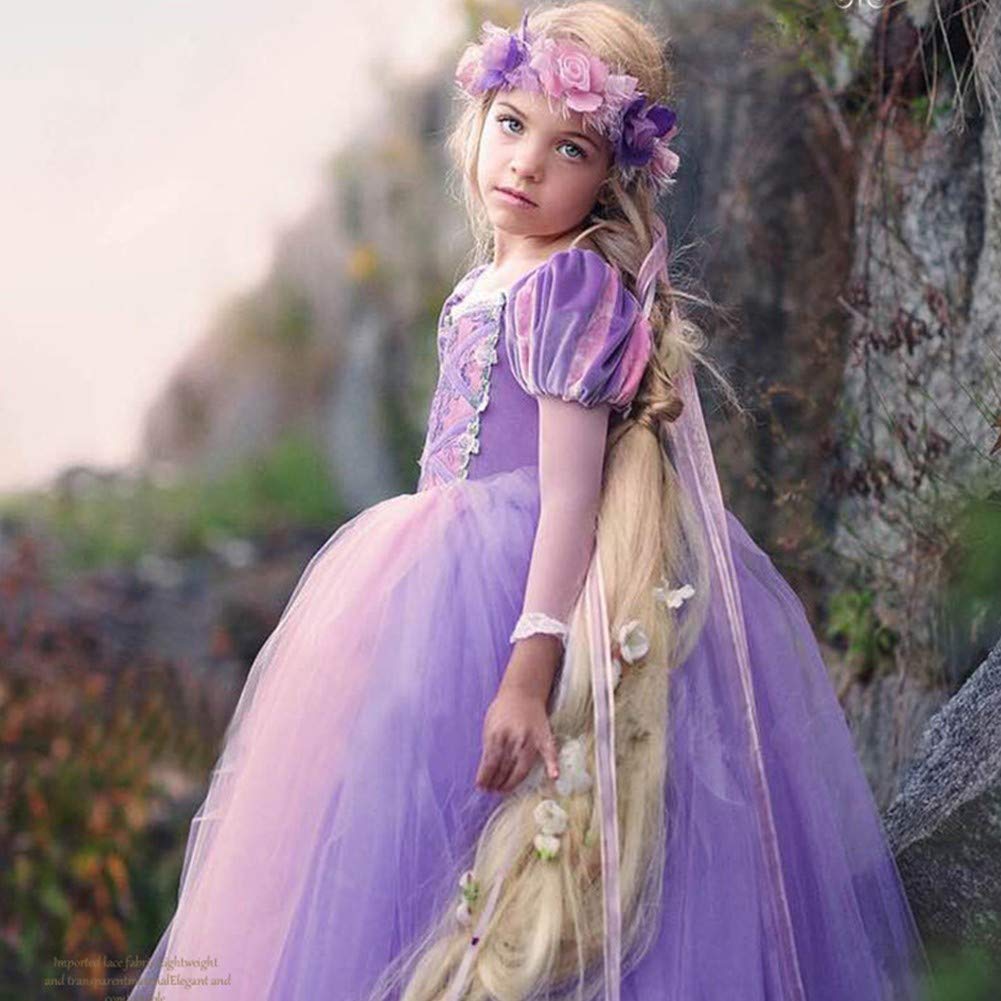 Rapunzel & Sofia Princess Dress for Girls - Elegant Tulle Ball Gown for Halloween, Christmas, Birthday Parties & Weddings | Perfect for Dress-Up, Tea Parties & Special Occasions