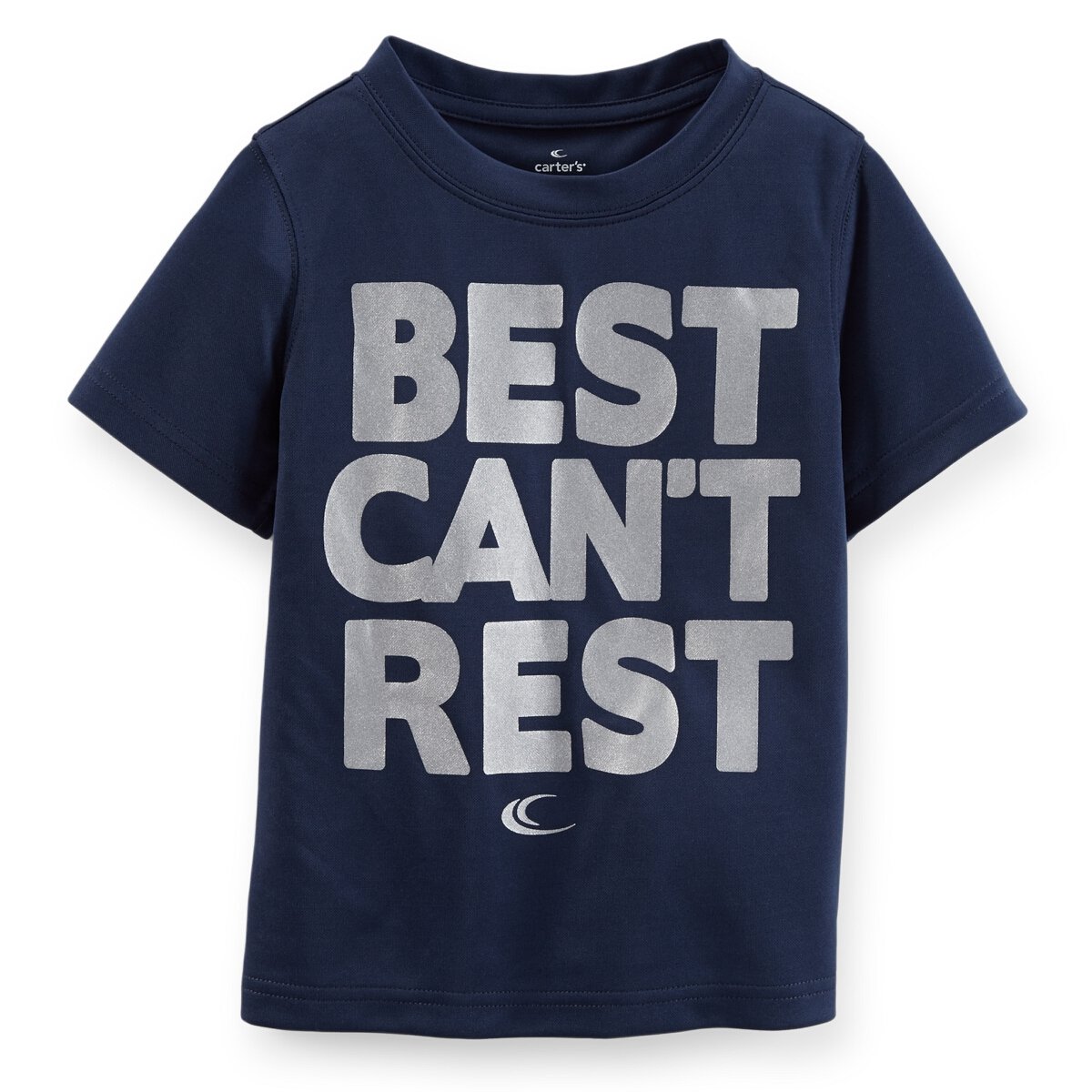 Carters Baby Boys' Best Can't Rest Athletic Tee - Navy Blue 18 Months - Soft Cotton Short Sleeve Shirt for Playtime & Everyday Wear