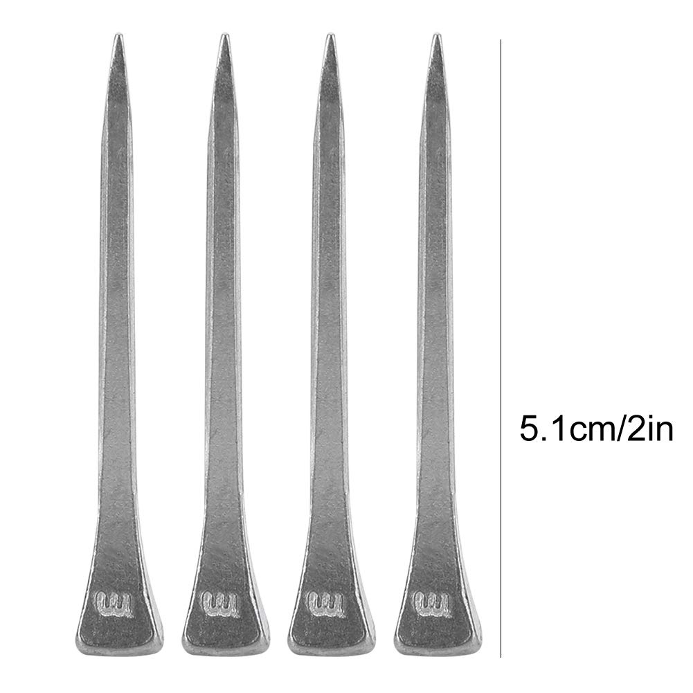 Mokernali 250 Pcs Stainless Steel Horseshoe Nails - 2 Inch Sharp Bevel E5 Horseshoe Nails for Horse Training, Equestrian Sports & Farrier Tools - Perfect for Horse Hoof Care, Blacksmithing & Stable Maintenance