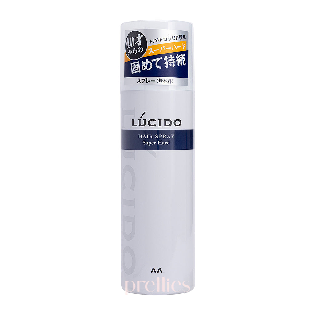 Mandom Lucido Super Hard Hold Hair Spray 180g - Strong Styling for All-Day Volume & Control - Perfect for Parties, Weddings & Everyday Hairstyling