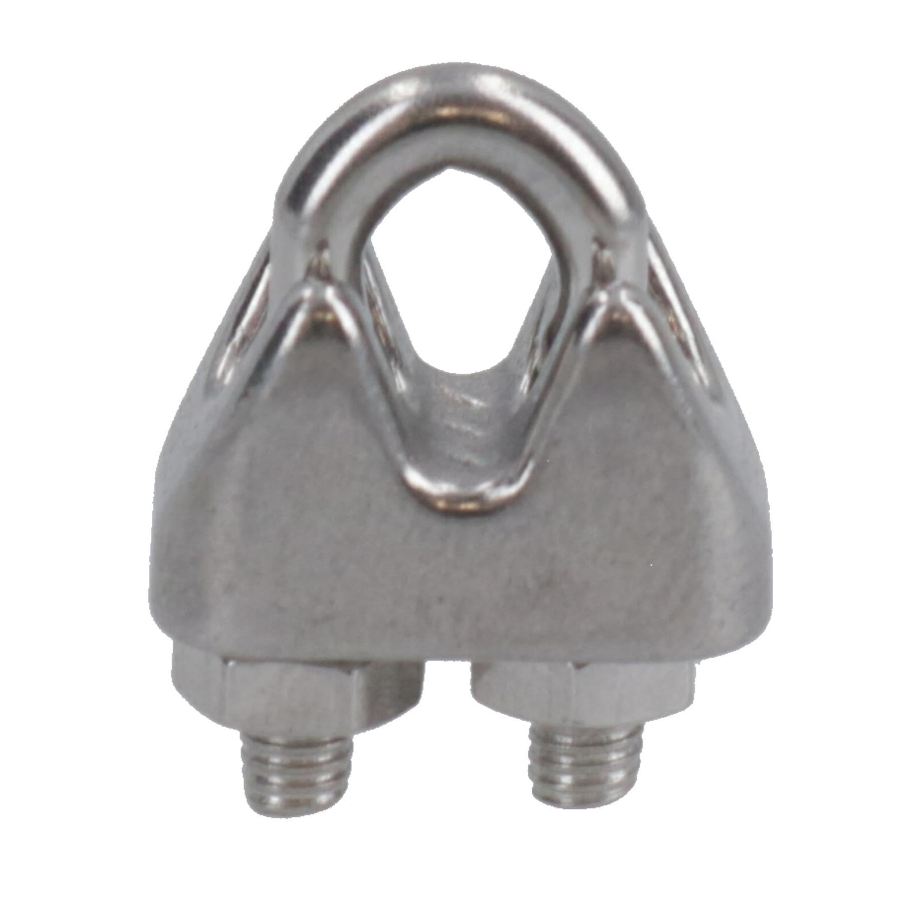 AB Tools 2mm Stainless Steel 316 Marine Grade Wire Rope Clamps (10 Pack) - Heavy Duty Cable Grips for Boating, Rigging & Outdoor Applications