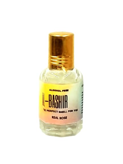 AL-BASHIR Perfume - Pure Rose Attar Oil, Alcohol-Free Ittar for Women & Men | Long-Lasting Fragrance for Weddings, Special Occasions & Daily Wear