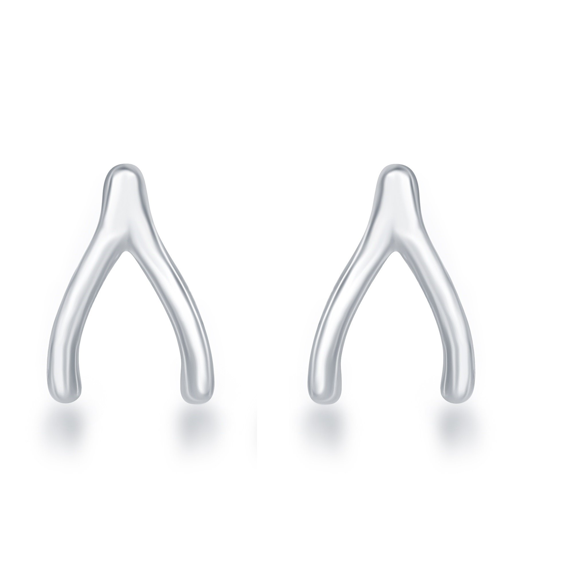 Stylish Sterling Silver Small Wishbone Stud Earrings - Perfect for Everyday Wear, Gifts & Special Occasions