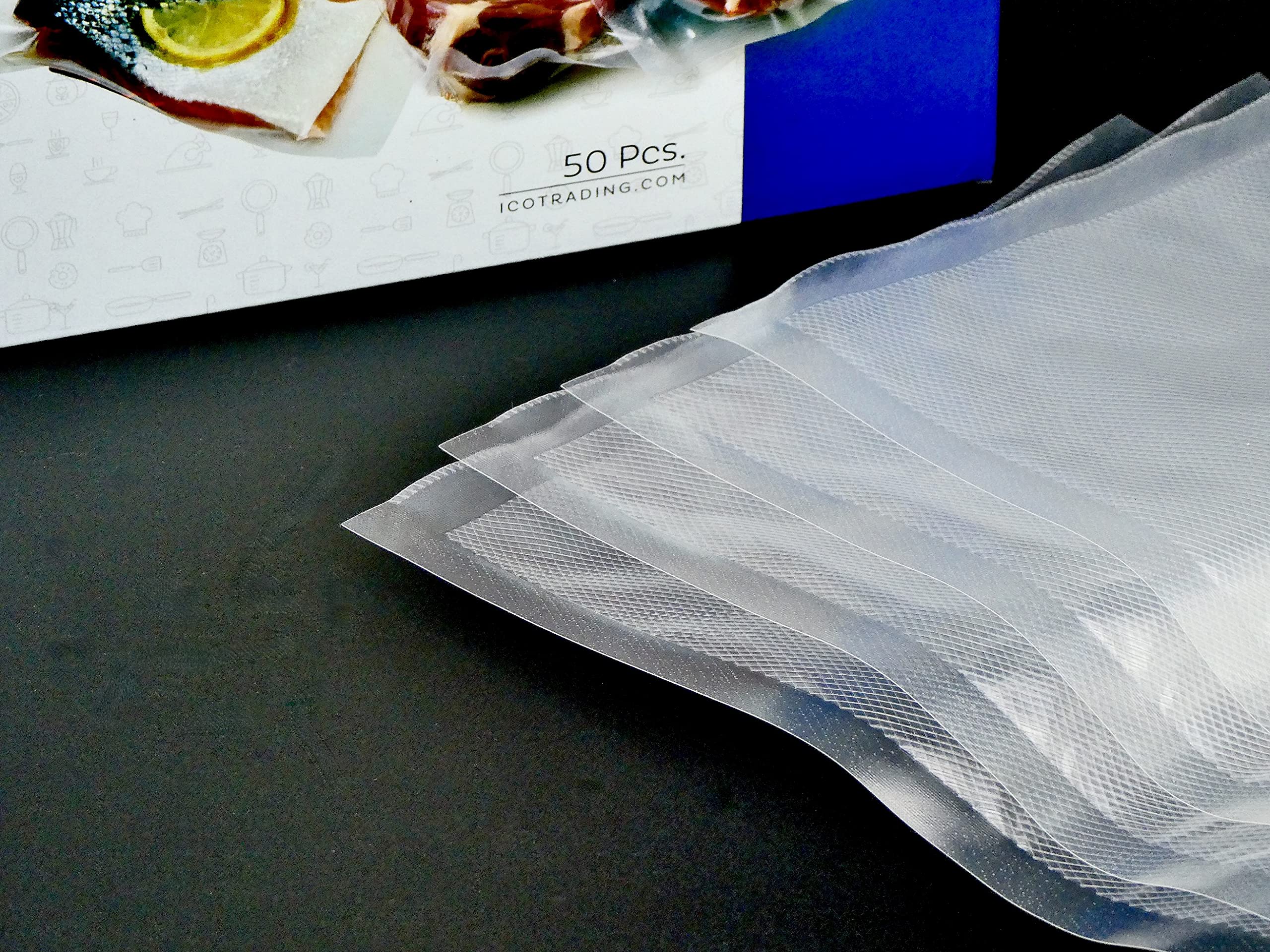 FoodSaver Vacuum Sealer Bags - 50 Count Quart Size Clear Freezer Storage Bags | BPA & Phthalate Free Certified | Perfect for Meal Prep, Sous Vide & Long-Term Food Preservation