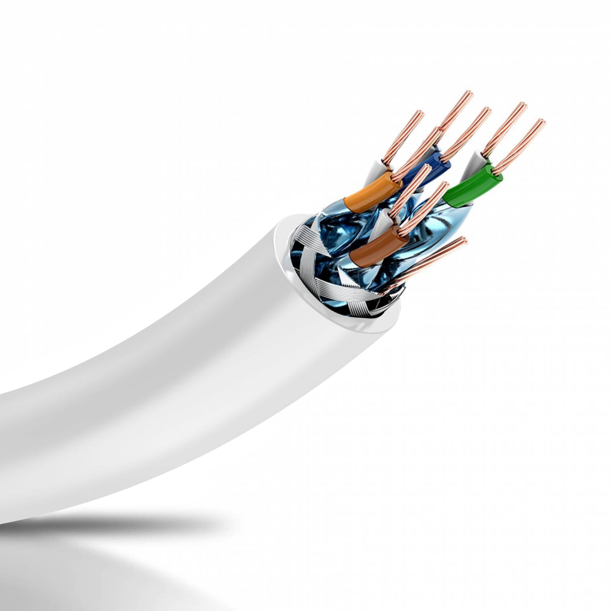 High-Speed CAT7 SF/FTP Shielded Ethernet Cable - 10Gbps, 600MHz, 26AWG, Snagless RJ45 Connector - Perfect for Gaming, Streaming & Home Office Networks