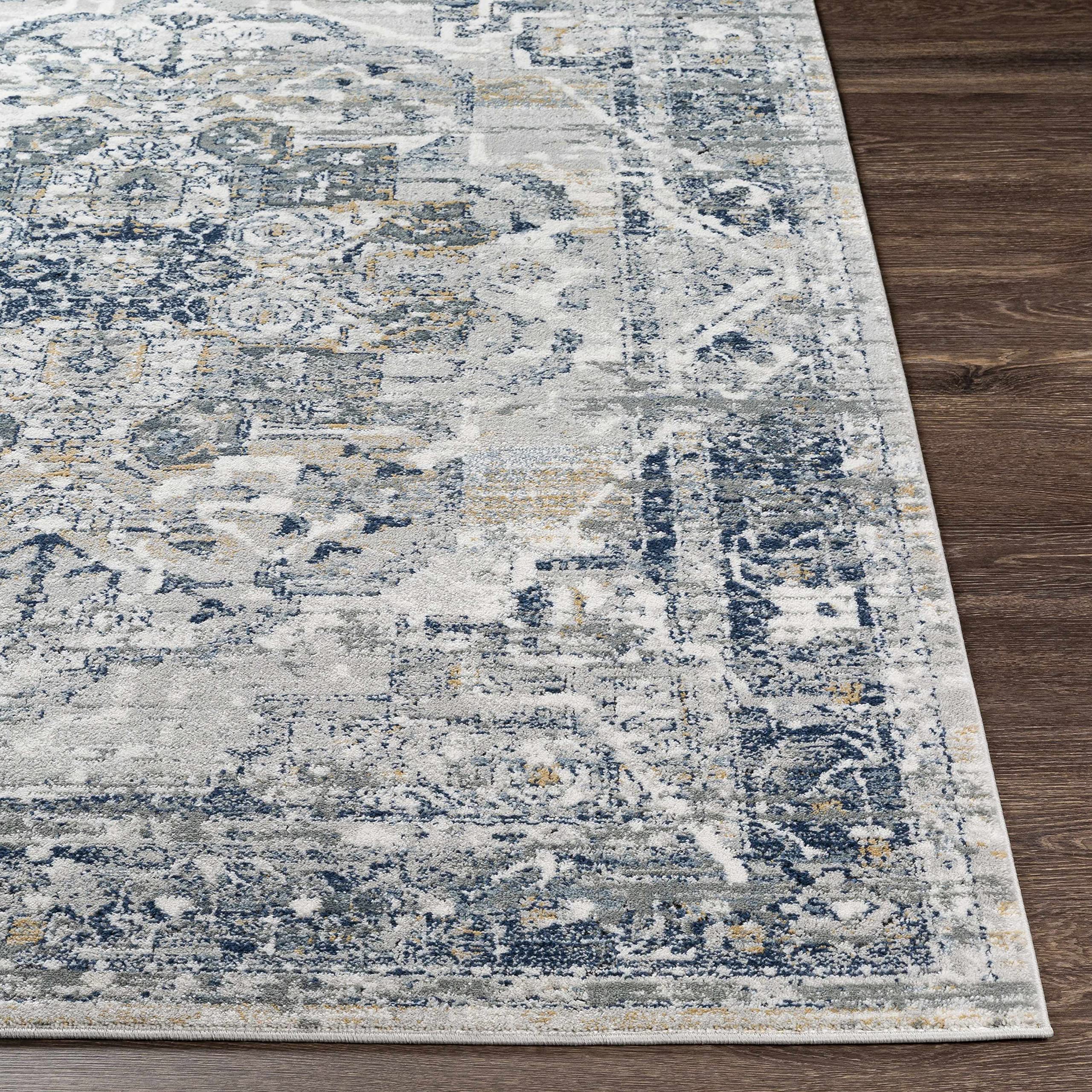 Premium Hauteloom Allerton Traditional Area Rug - 9' x 12' - Soft Beige, Gray & Blue - Perfect for Living Room, Bedroom & Home Decor - Adds Elegance & Comfort to Any Space