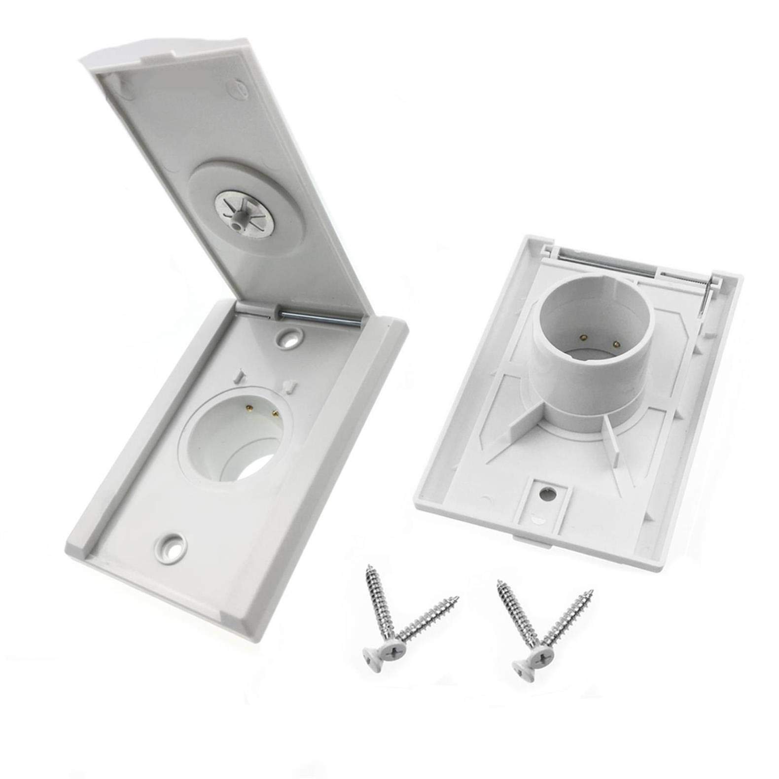 Nutone Central Vacuum Inlet Valve Kit - 2 Pack White Full Door Cover for Central Vacuum System Installation | Perfect for Home Cleaning & Maintenance